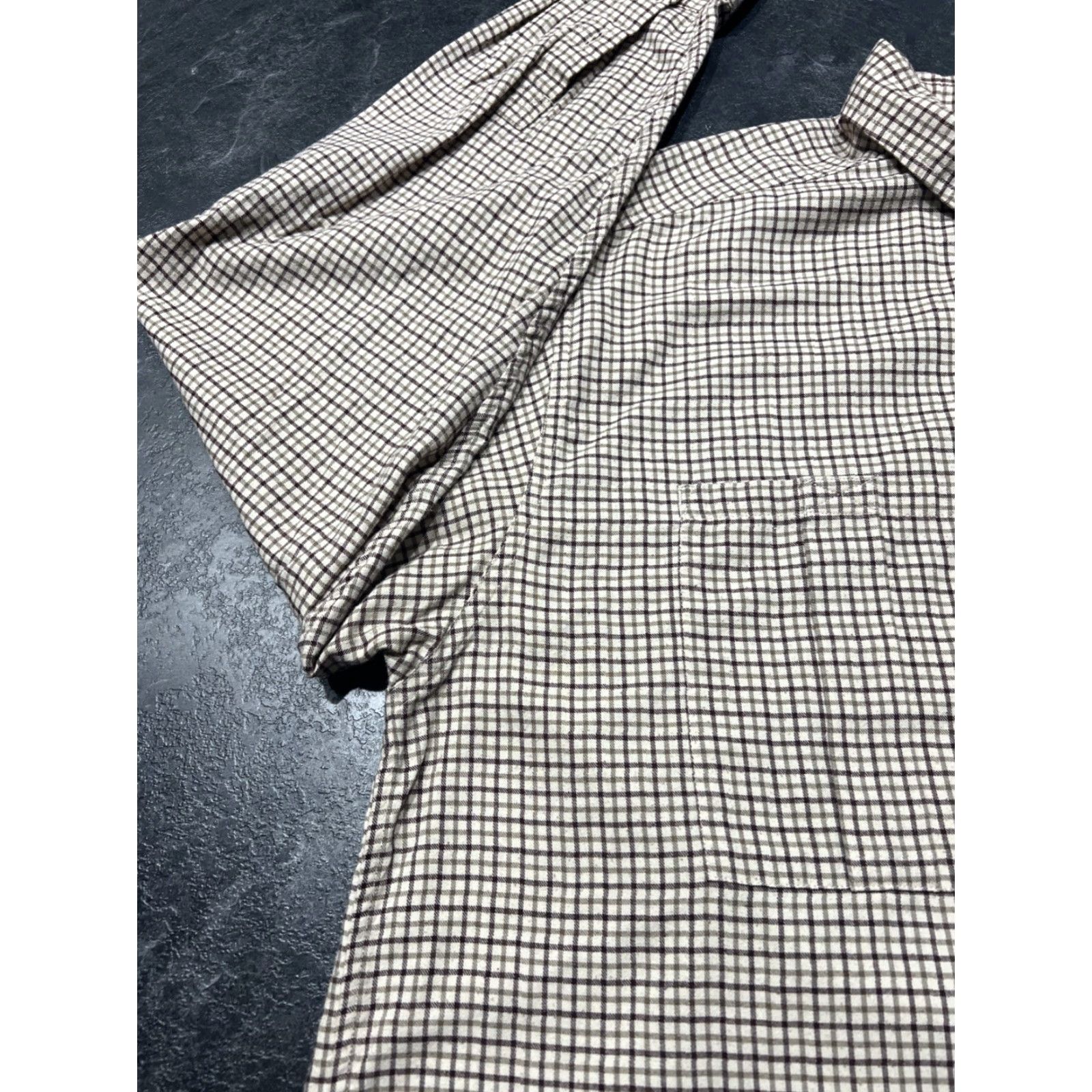 ExOfficio VINTAGE ExOfficio Men’s Shirt Long Sleeve Beige Plaid Button-Down XL Travel Size US XL / EU 56 / 4 - 4 Thumbnail