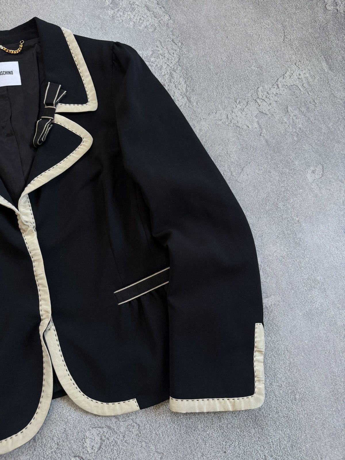 Moschino Moschino USA12/I46/F42 black blazer luxury jacket italy 🇮🇹 Size XL / US 12-14 / IT 48-50 - 4 Thumbnail