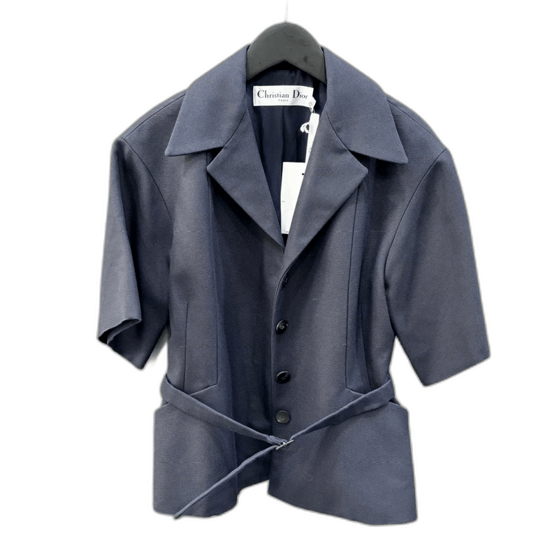 Dior Dark Blue Short Sleeve Tailored Blazer-2506