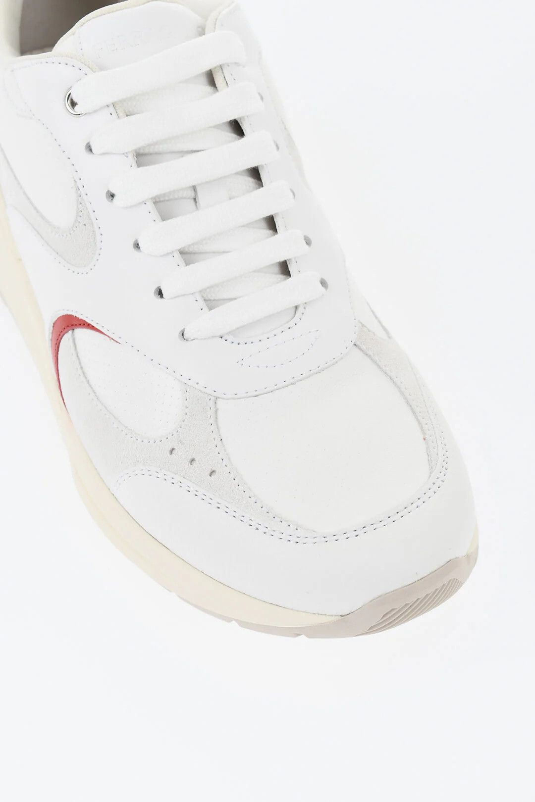Salvatore Ferragamo og1mm0426 Leather Low-Top Sneakers in White Size US 9.5 / EU 42-43 - 4 Thumbnail
