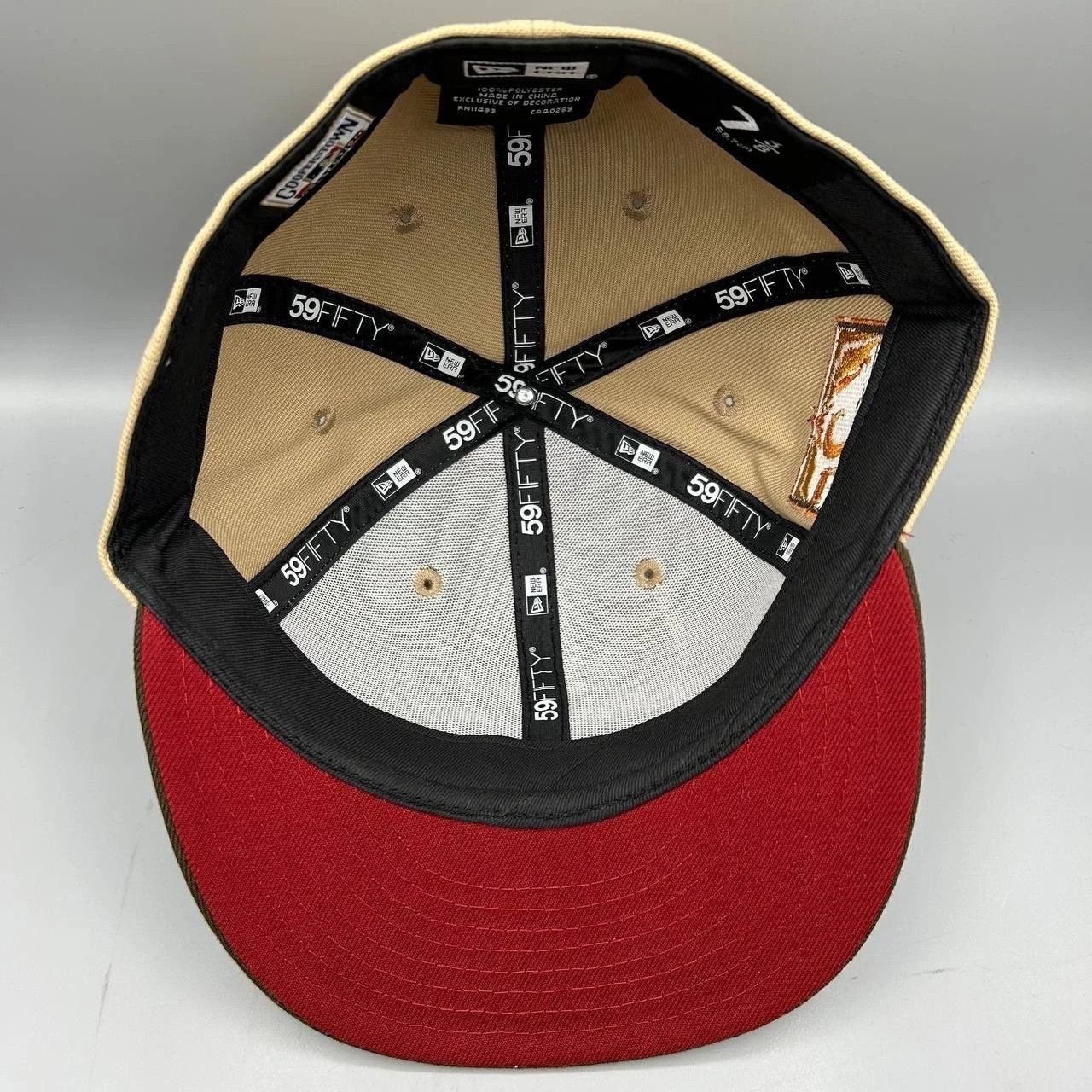 New Era Colorado Rockies Hat Men 7 3/8 Beige Green MLB Fitted Cap Size ONE SIZE - 2 Thumbnail