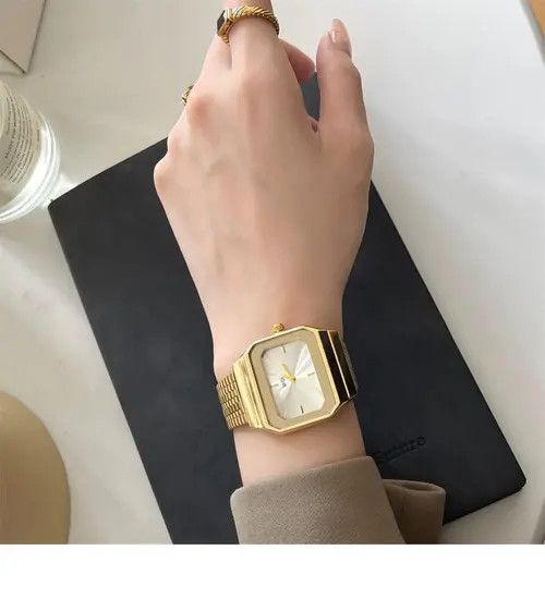 Jewelry Square Face Fashion Watch, Mesh Band Size ONE SIZE - 3 Thumbnail
