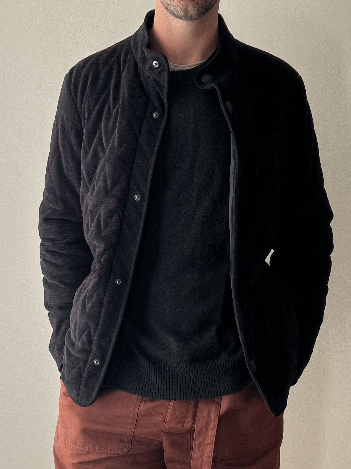 Giorgio Armani Giorgio Armani Black Label Rare Quilted Jacket Made in Italy Size US L / EU 52-54 / 3 - 1 Thumbnail