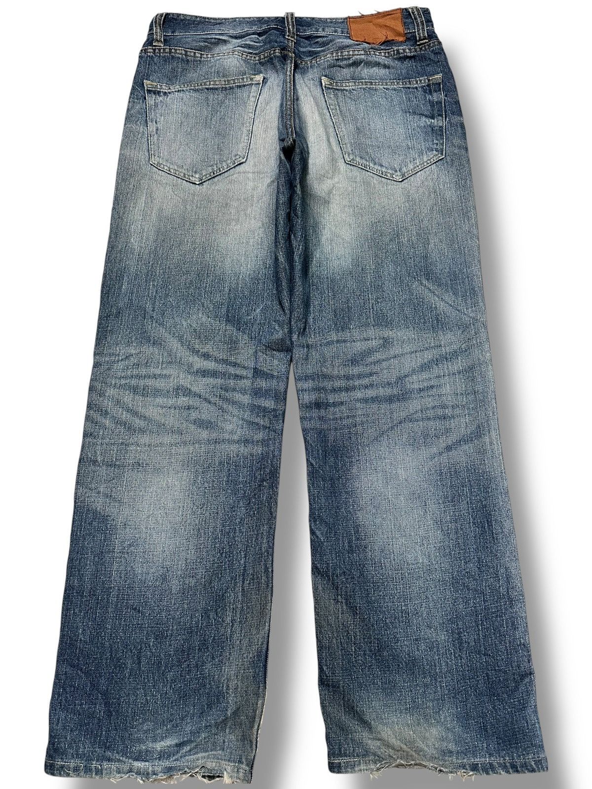 Japanese Brand The Denim Japan Jean Distressed Baggy Loose Style and Faded Size US 34 / EU 50 - 2 Thumbnail