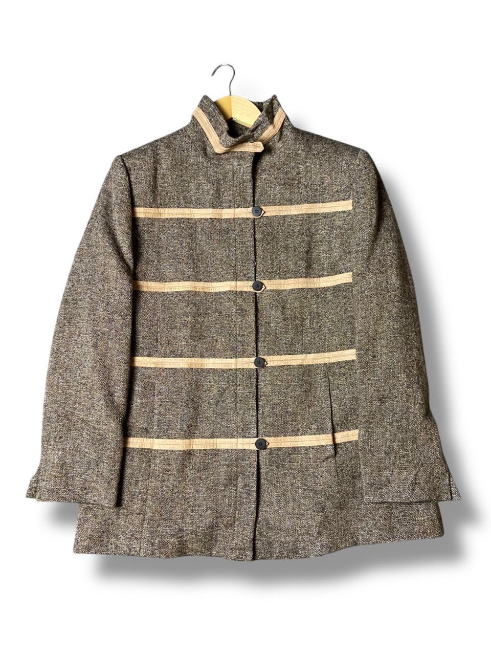 Japanese Brand × Vintage LINEAR Brand Nylon Cupra Buttoned Jacket (127) Size US XXS / EU 40 - 1 Thumbnail