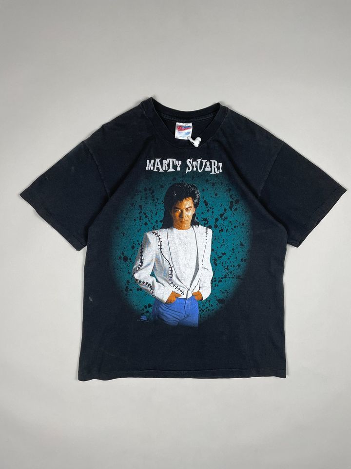 Band Tees × Hanes × Vintage Vintage 1992 Marty Stuart Country Music T-Shirt Size US L / EU 52-54 / 3 - 1 Thumbnail