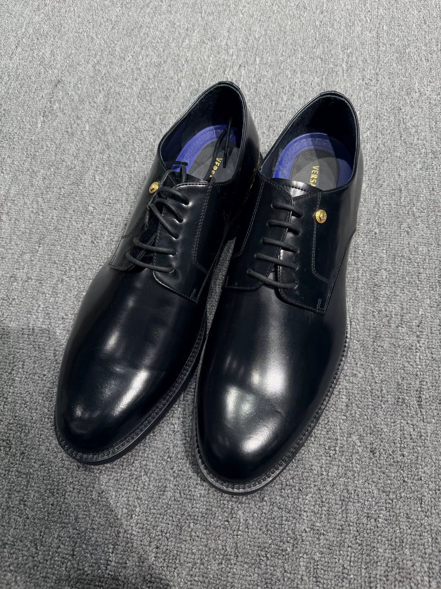 Versace Versace Business Leather Display Shoes Size US 12.5 / EU 45-46 - 1 Thumbnail