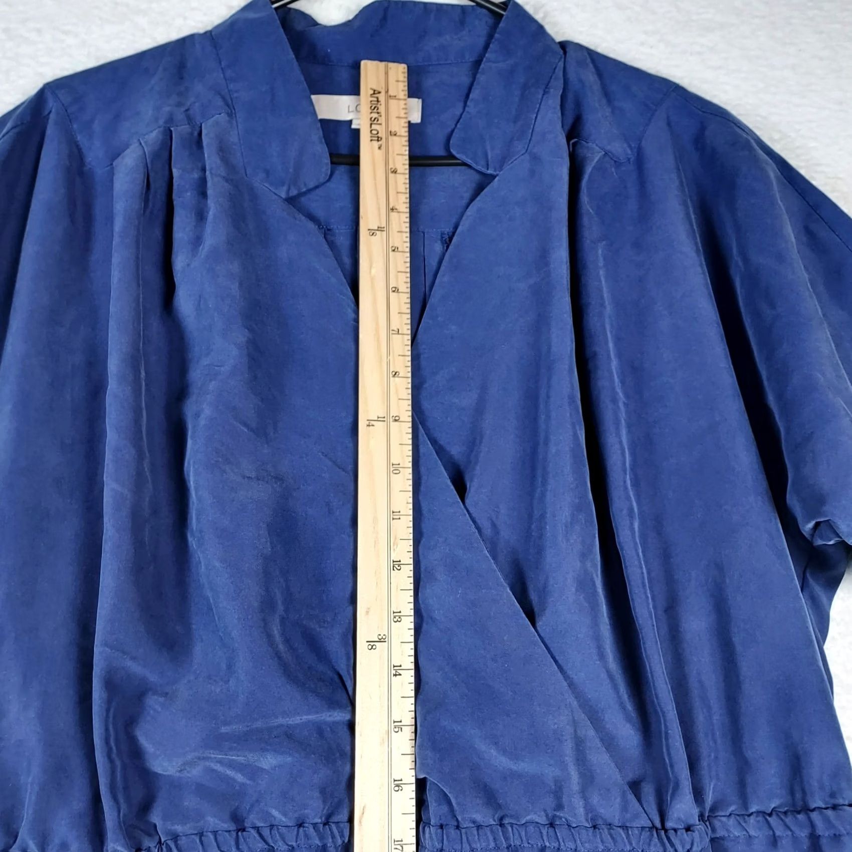 Loft LOFT Ann Taylor Womens Shirt Dress Size 14 Belted Wrap Blue Size XL / US 12-14 / IT 48-50 - 6 Thumbnail