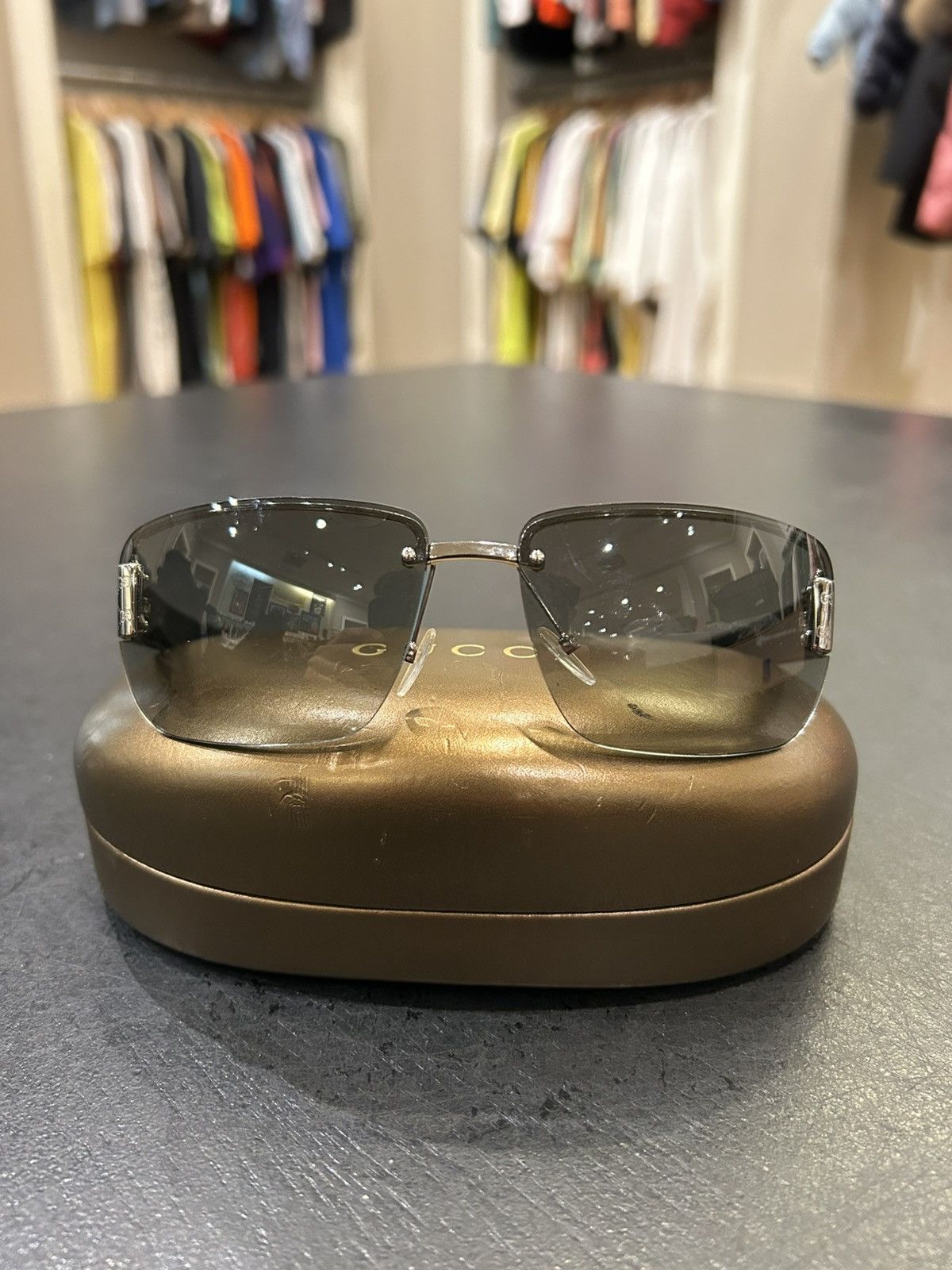 Gucci Gucci Monogram Sunglasses Size ONE SIZE - 2 Thumbnail
