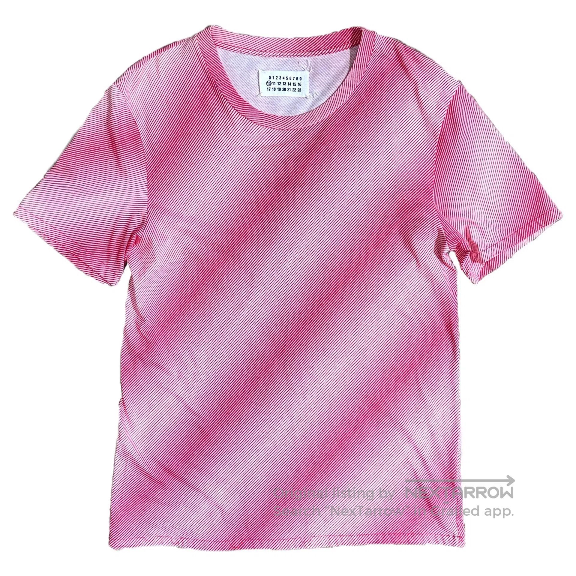 Maison Margiela Maison Margiela 2008 SS Pink Striped Tee. Size US S / EU 44-46 / 1 - 1 Thumbnail