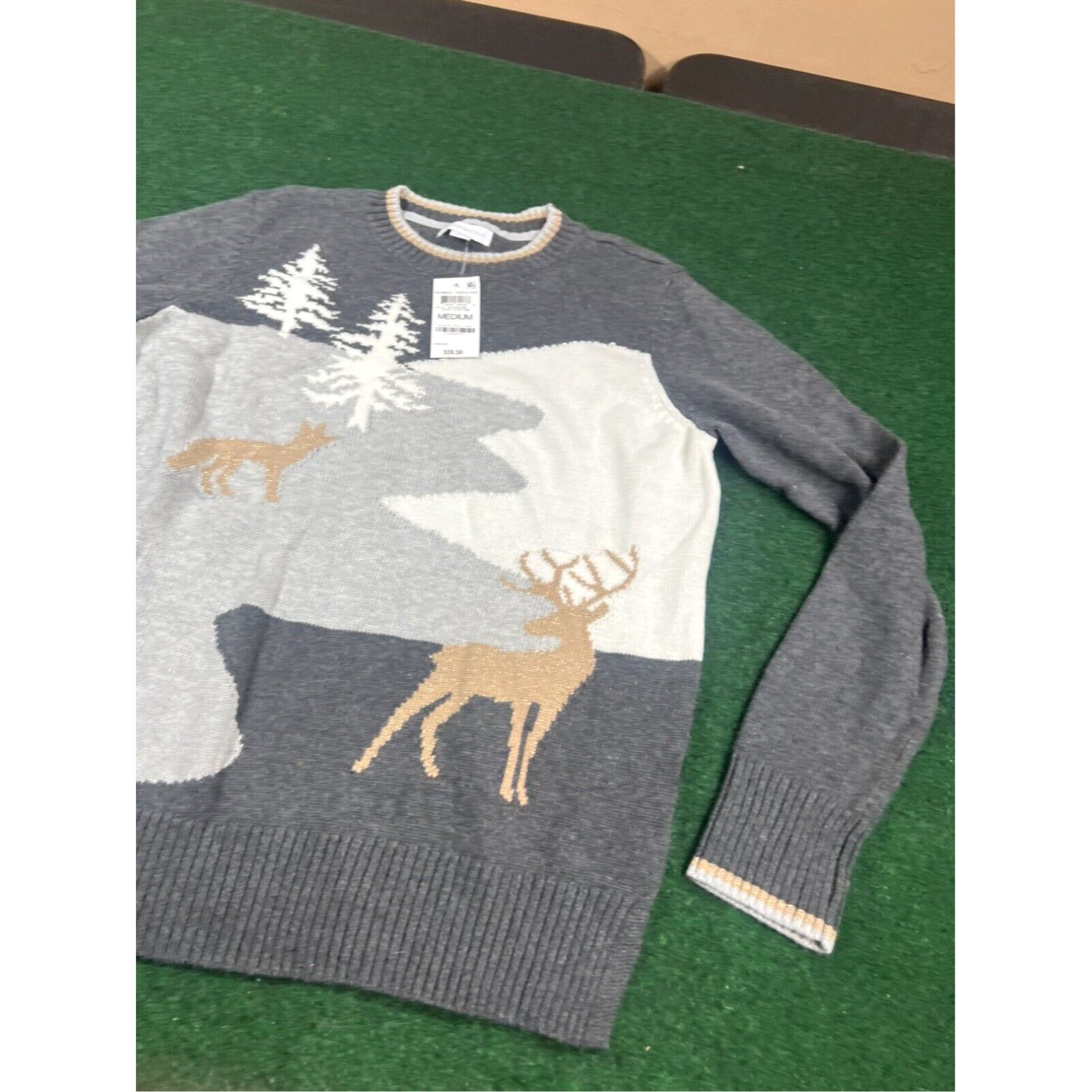 Charter Club Charter Club Whimsy Sweater Womens Size Medium Holiday Snow Reindeer New $59.50 Size M / US 6-8 / IT 42-44 - 3 Thumbnail