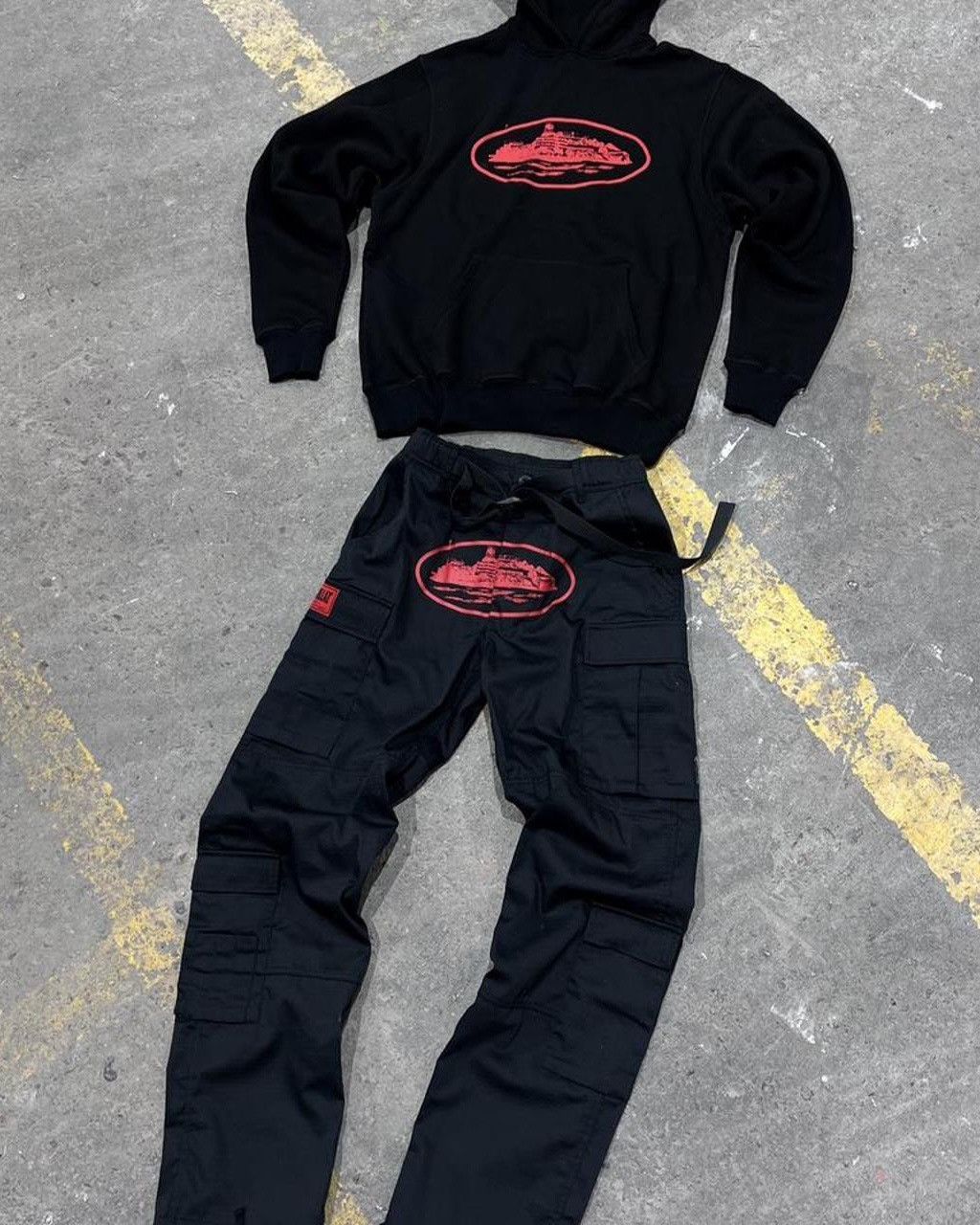 Corteiz Corteiz CRTZ RTW Corteiz Guerillaz Cargo Black Red Pants Size US 28 / EU 44 - 3 Thumbnail