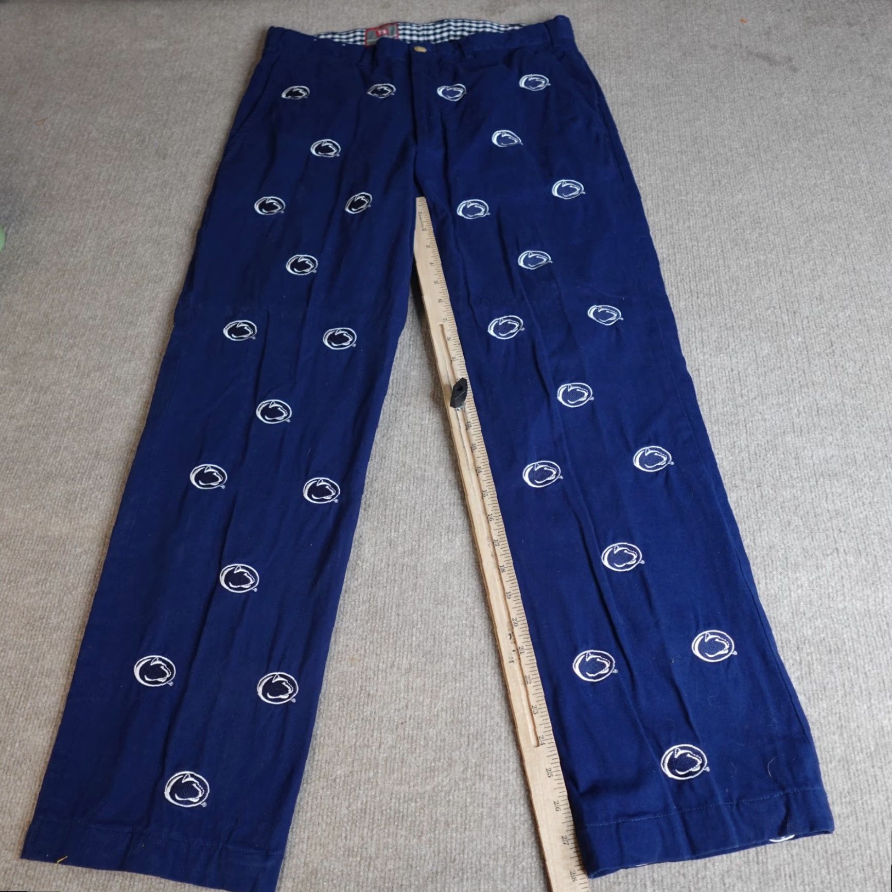 Vintage Pennington & Bailes Pants 34 x 29 Blue Critter Nittany Lions Panthers Chino Mens Straight Inseam 29 Embroidered Preppy Solid Size US 34 / EU 50 - 2 Thumbnail