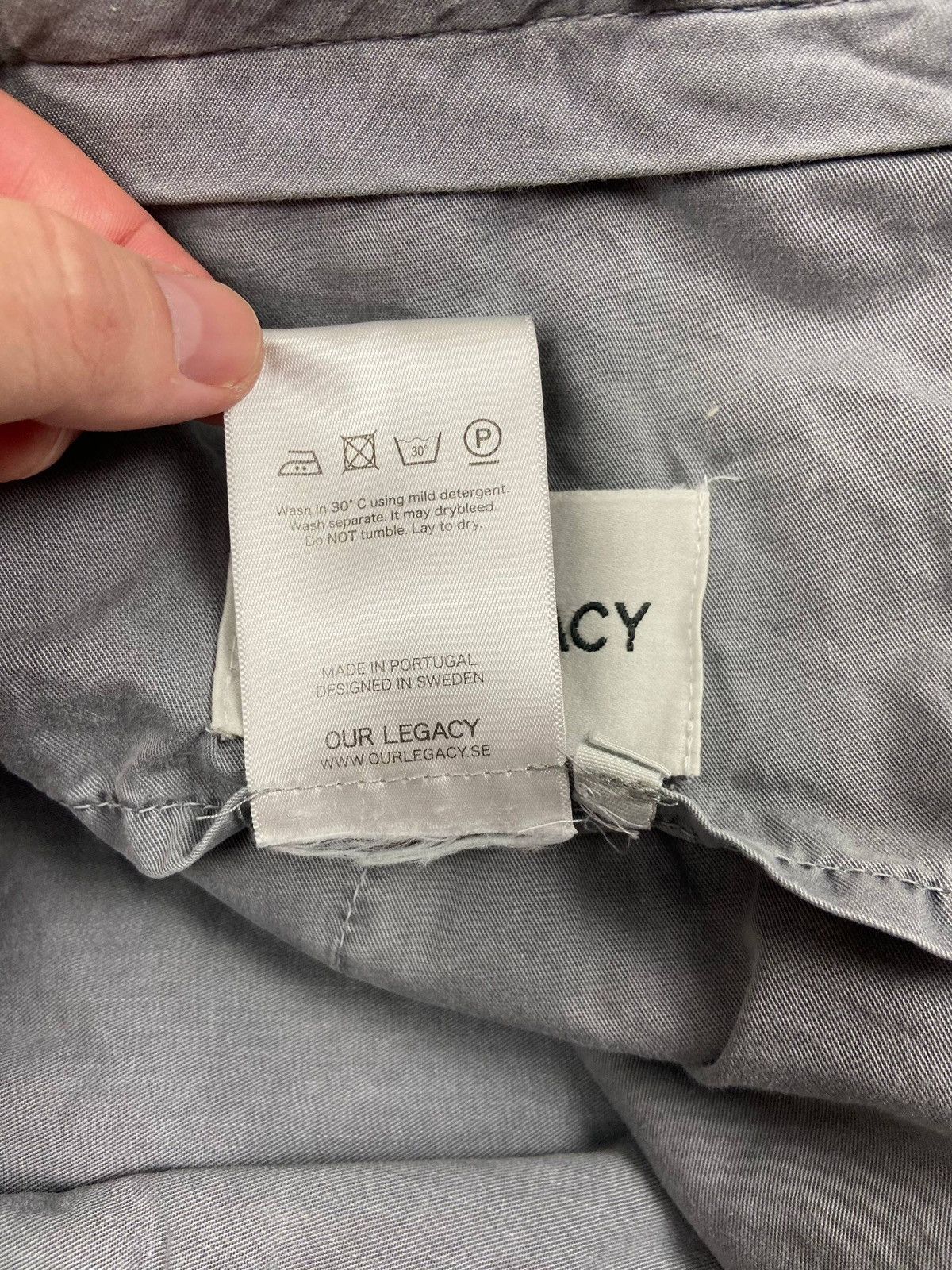Our Legacy Our Legacy Chino Pants Grey 46 Cotton Slim Straight Trousers Size US 30 / EU 46 - 11 Thumbnail