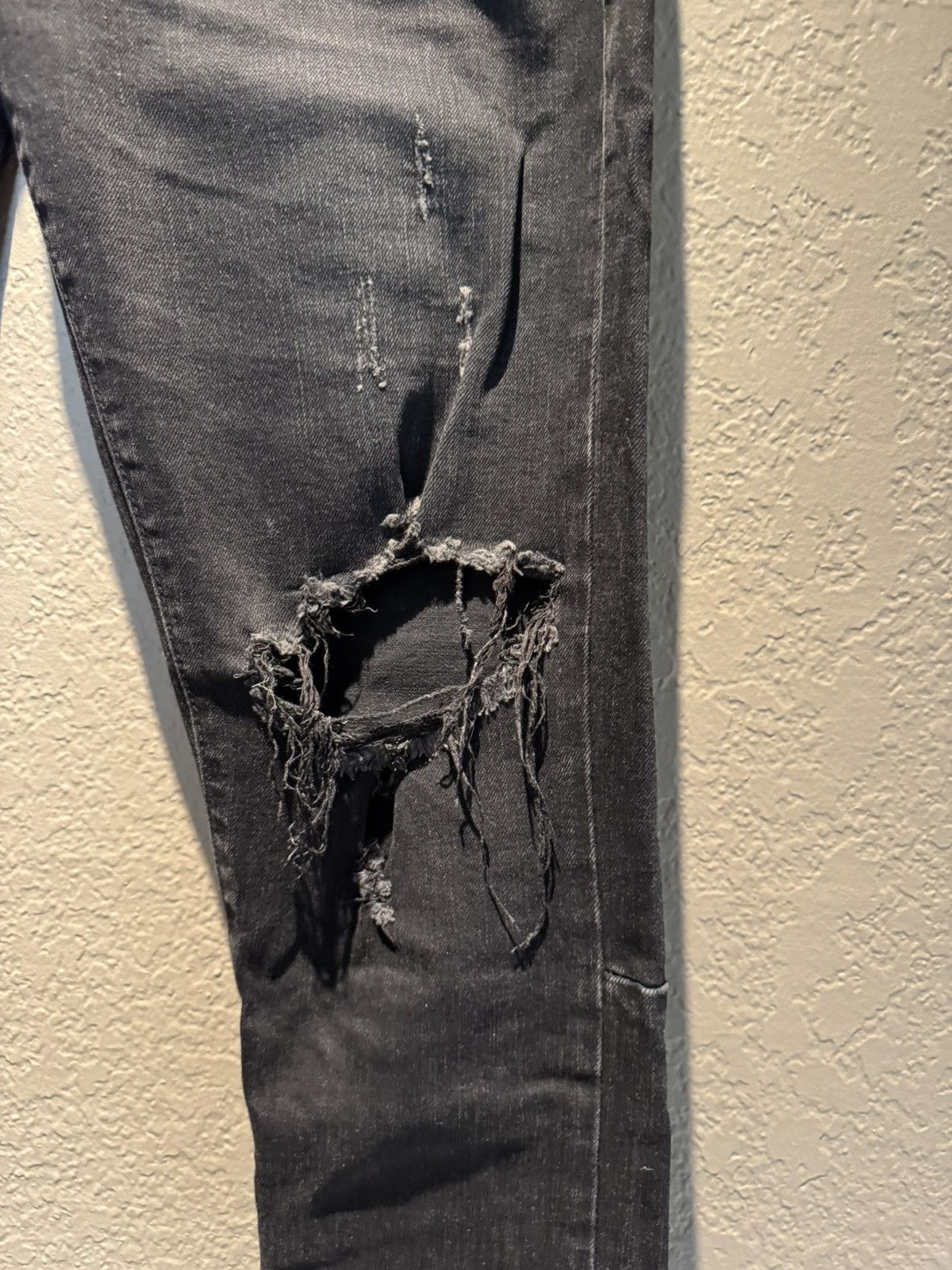 Crysp Denim Crysp Denim Distressed Black Thrashed Zippee Skinny Jeans Size US 30 / EU 46 - 5 Thumbnail