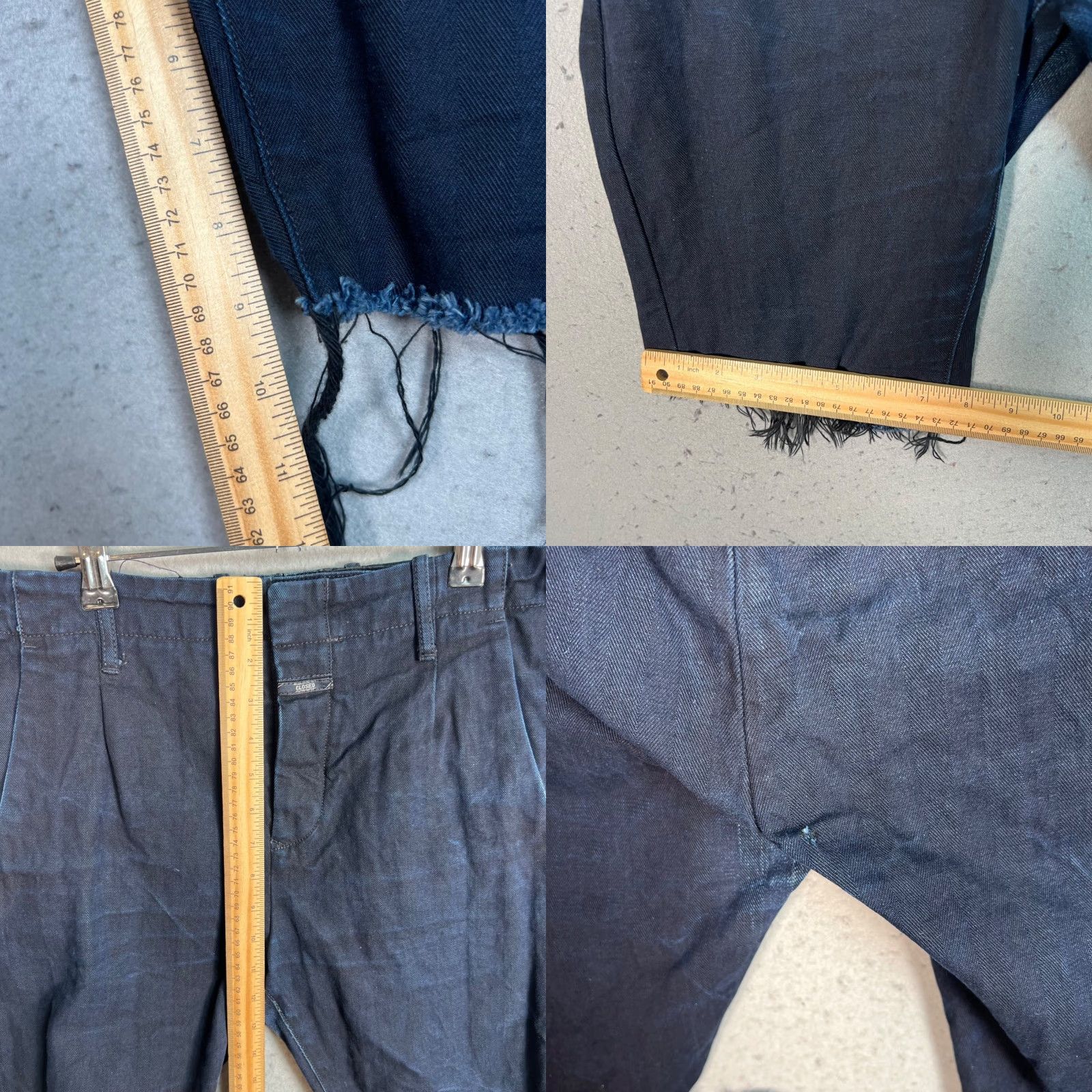 CLOSED Closed Shorts Mens Size 30 Cotton Navy Frayed Hem Casual Chino 9in Inseam Regular Front Flat Front Blue 30 in Waist Mens 30 Vintage Not N/A Size US 30 / EU 46 - 8 Thumbnail