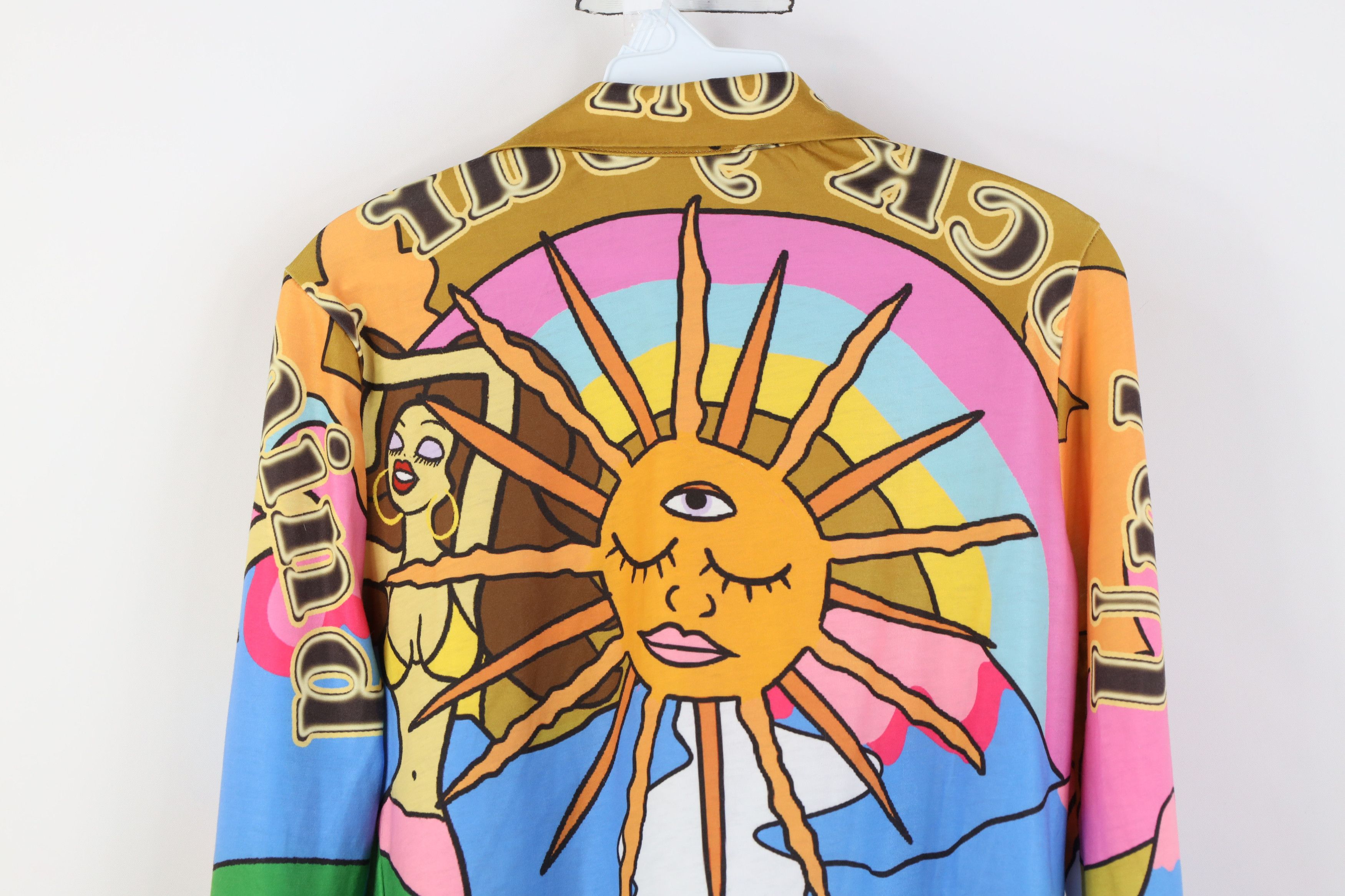 Vintage Y2K Elsie Fred Boho Cropped Dagger Collar Button Shirt Size L / US 10 / IT 46 - 15 Thumbnail