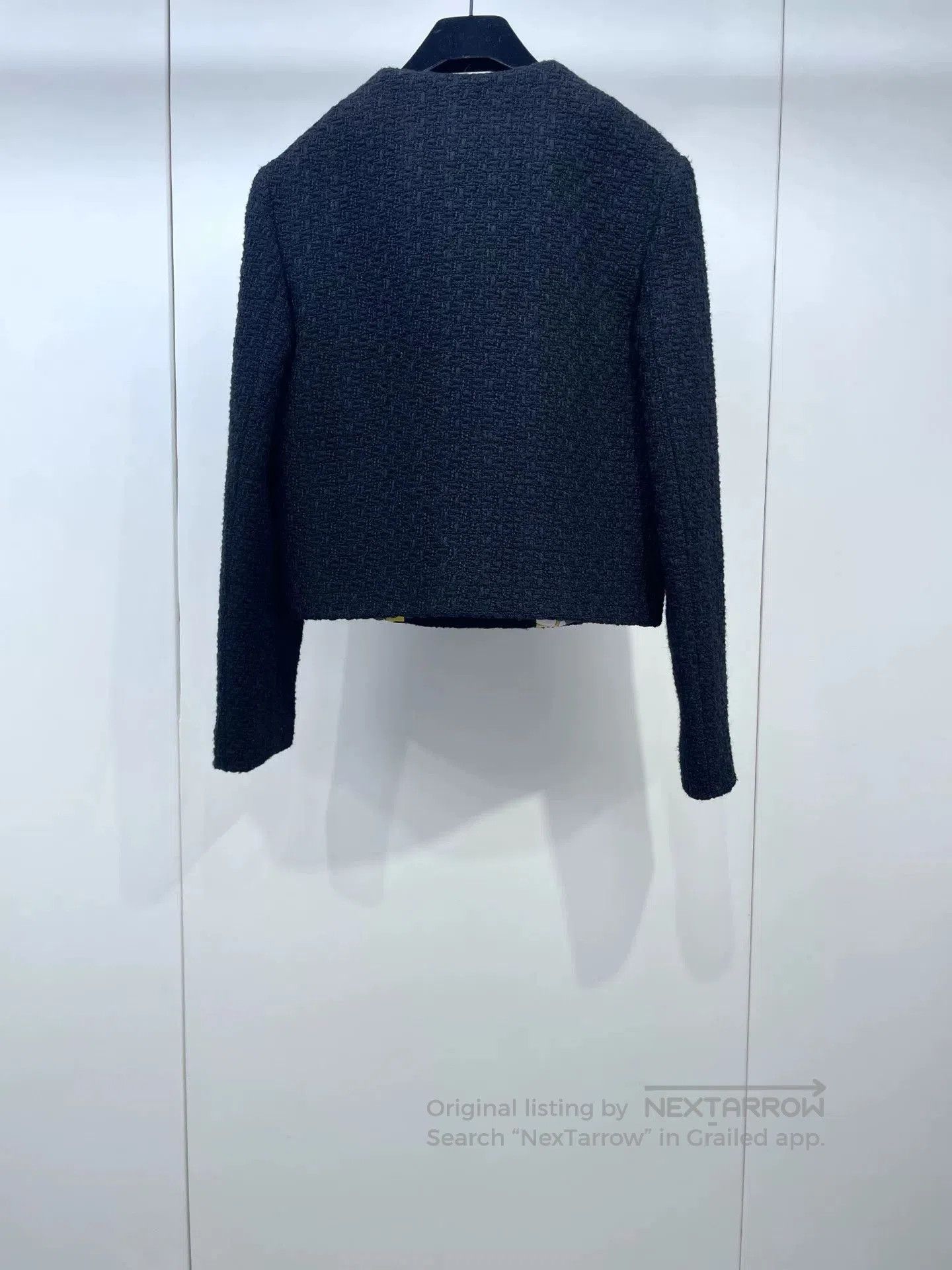 Gucci Gucci Black Woven Tweed Coat. Size S / US 4 / IT 40 - 2 Thumbnail