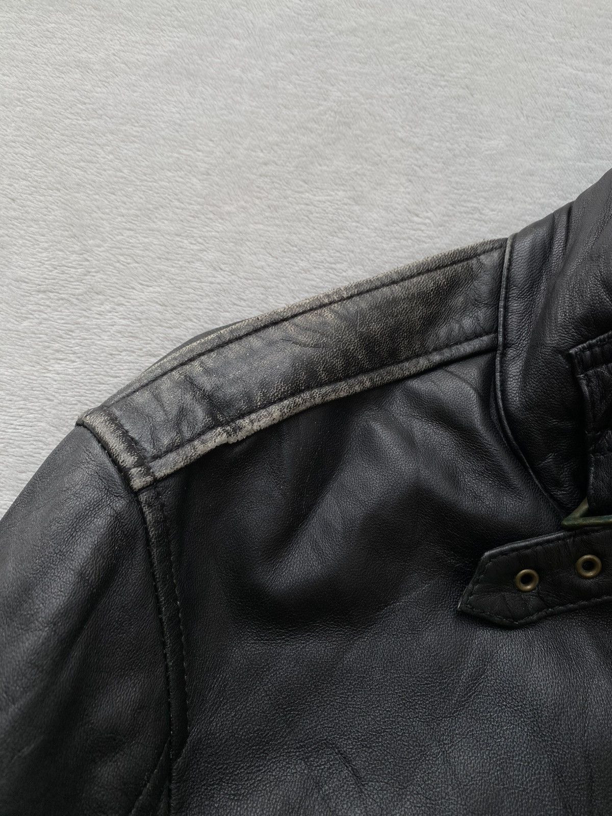 Japanese Brand 90s- Gotairiku- Onward Kashiyama- Utility Leather Jacket Size US M / EU 48-50 / 2 - 10 Thumbnail