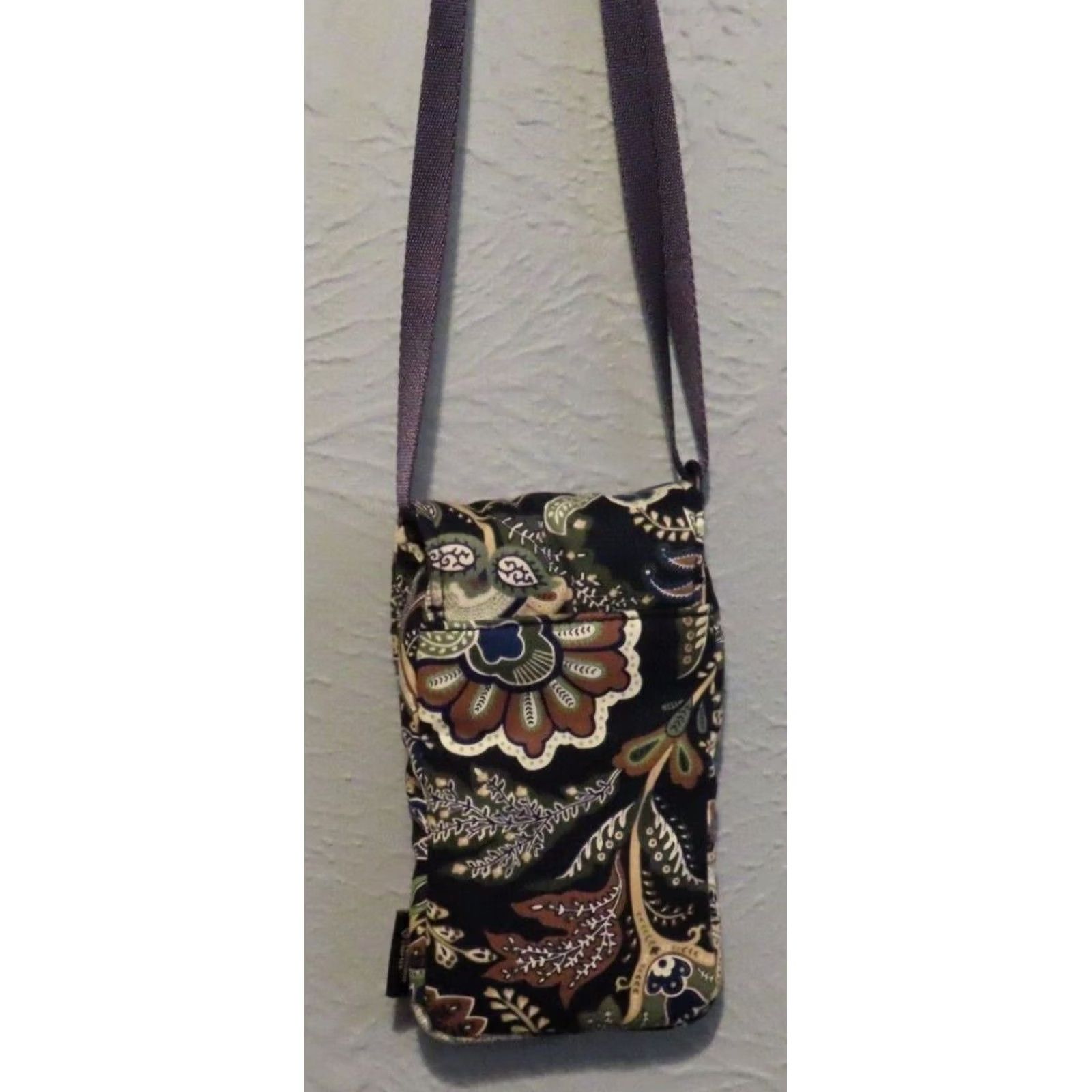 Vera Bradley Vera Bradley Crossbody Women Mini Purse Leaf Pattern 4"x7"x1" Blue for Casual Pockets Classic Bag Blue Mini Size ONE SIZE - 7 Thumbnail