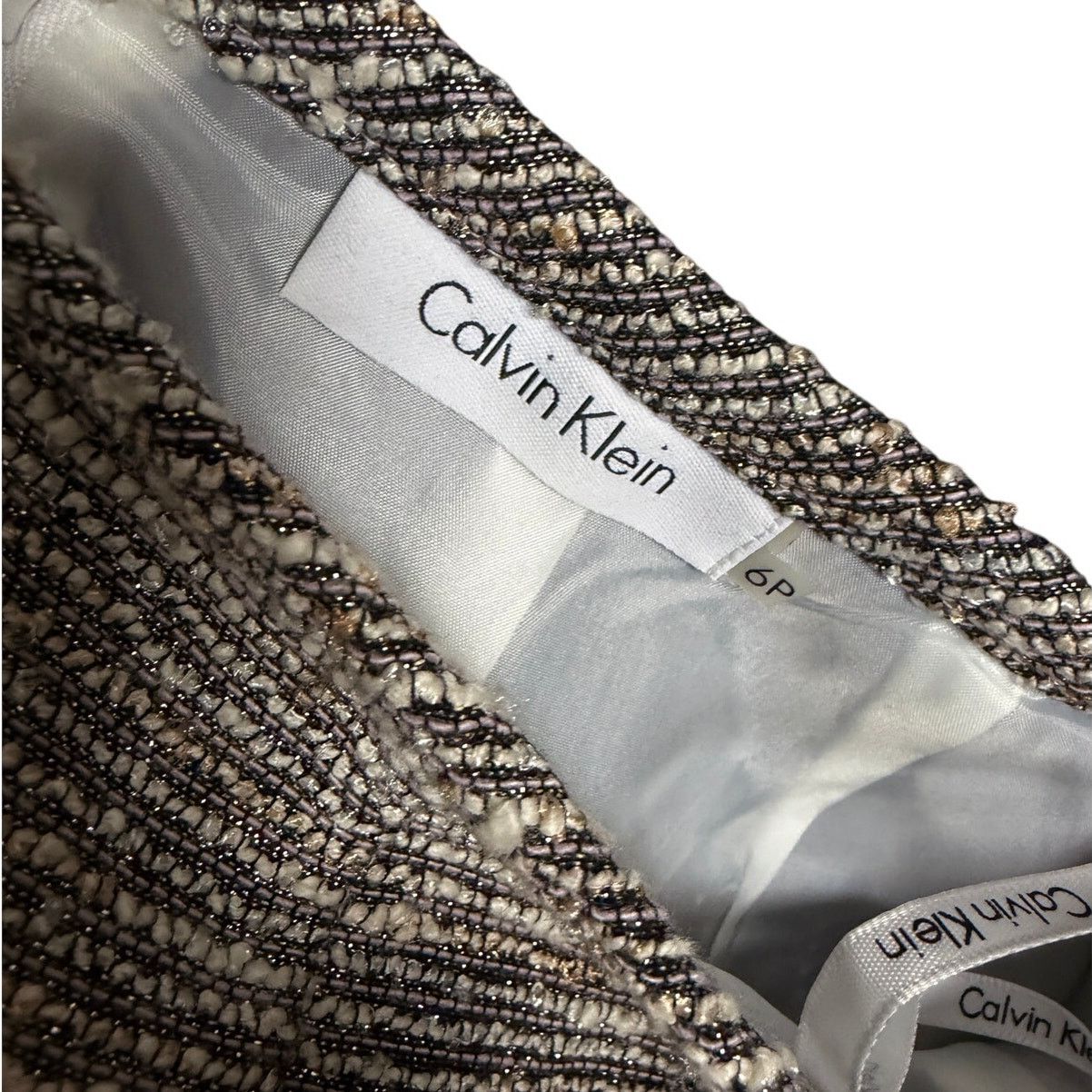 Calvin Klein Calvin Klein Tan Gold Shiny Pencil Skirt Work Formal 8P NWT Size 30" / US 8 / IT 44 - 4 Thumbnail