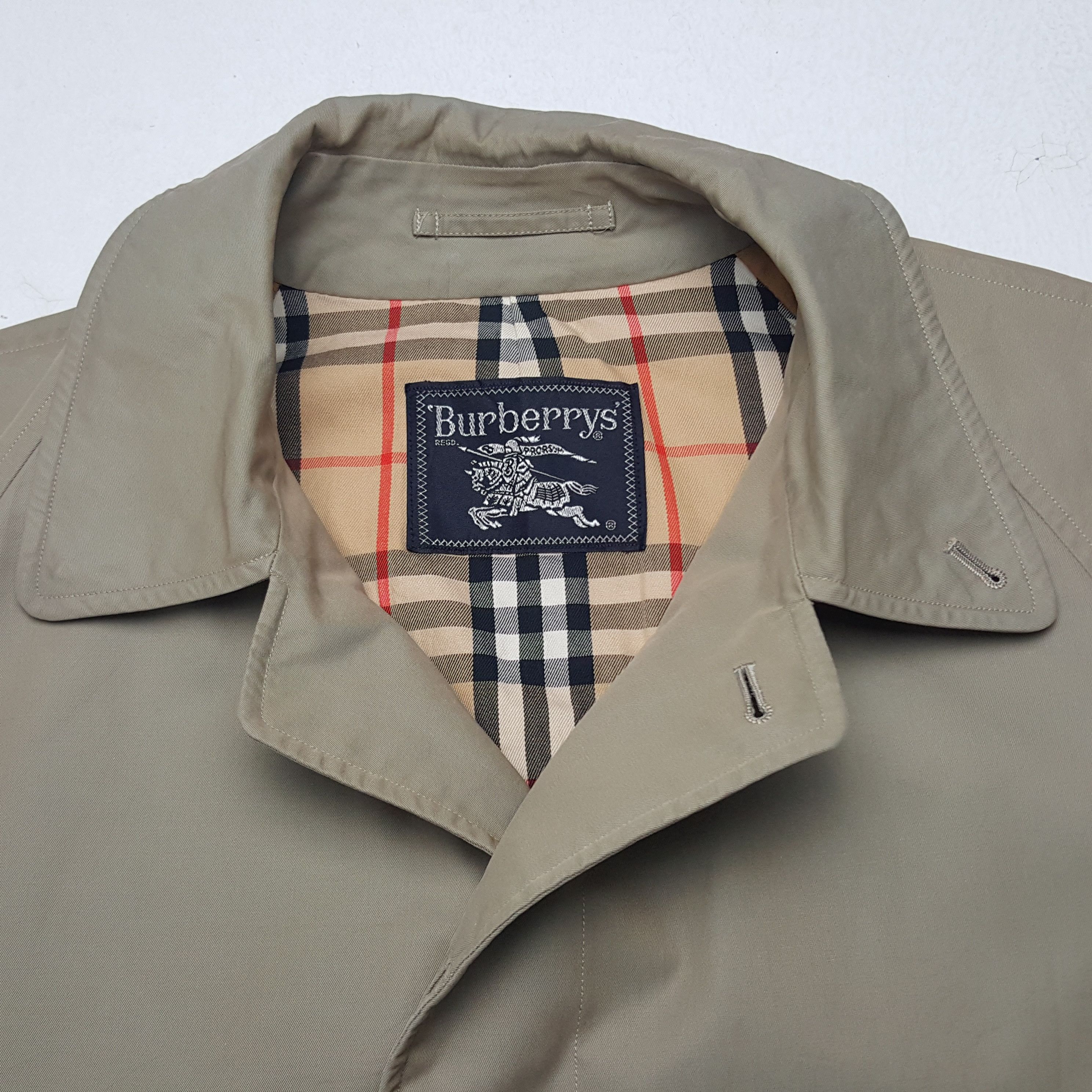 Burberry × Vintage Vintage Burberrys Nova Check Trench Coat Jacket Size US L / EU 52-54 / 3 - 4 Thumbnail