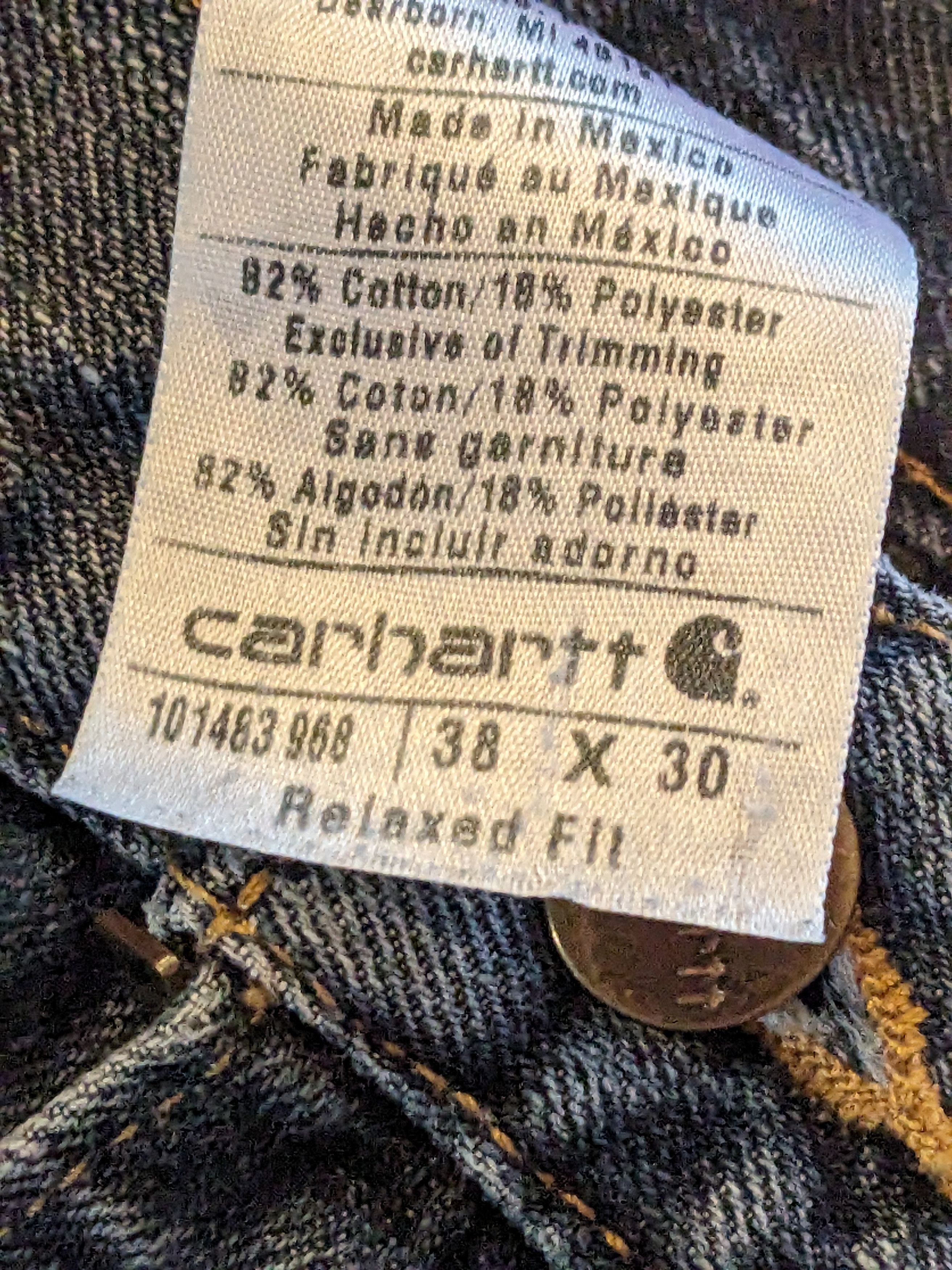 Carhartt × Vintage Vintage Y2K Carhartt 101483-968 38x30 Relaxed Fit Denim Size US 38 / EU 54 - 4 Thumbnail