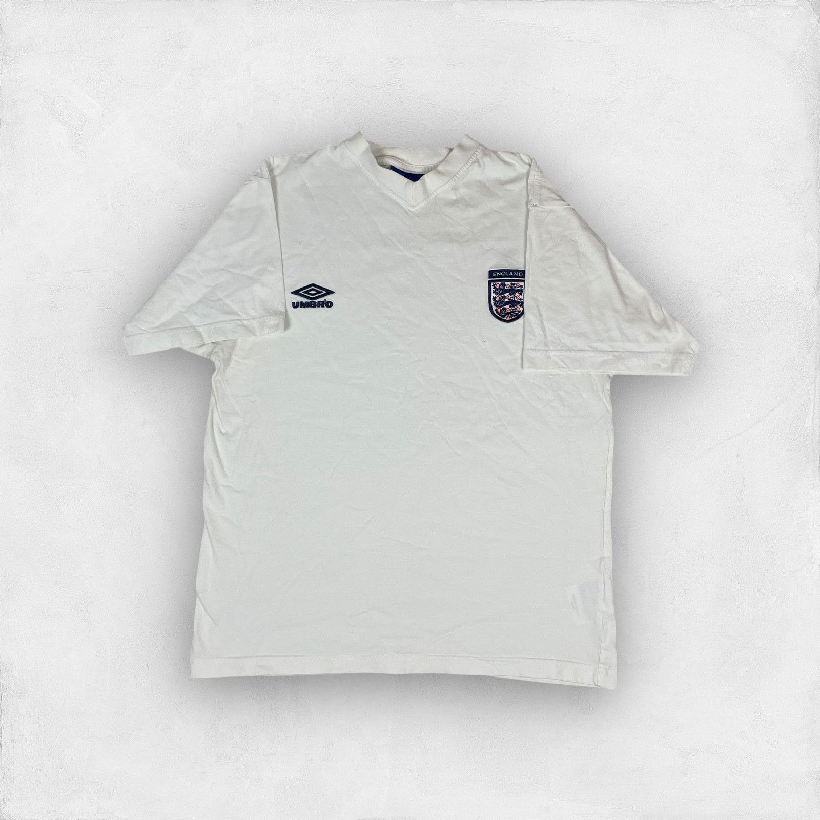Umbro × Vintage Umbro Men's White England National Football Team Shirt Small Size US S / EU 44-46 / 1 - 1 Thumbnail