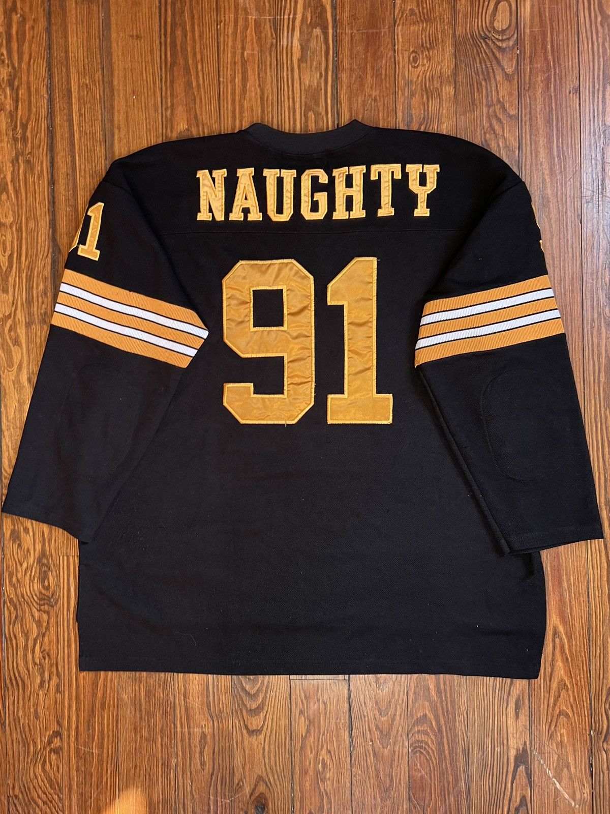 Rap Tees × Vintage Vintage 90s Naughty By Nature Jersey Naughty Gear Hockey 91 Size US XL / EU 56 / 4 - 6 Thumbnail