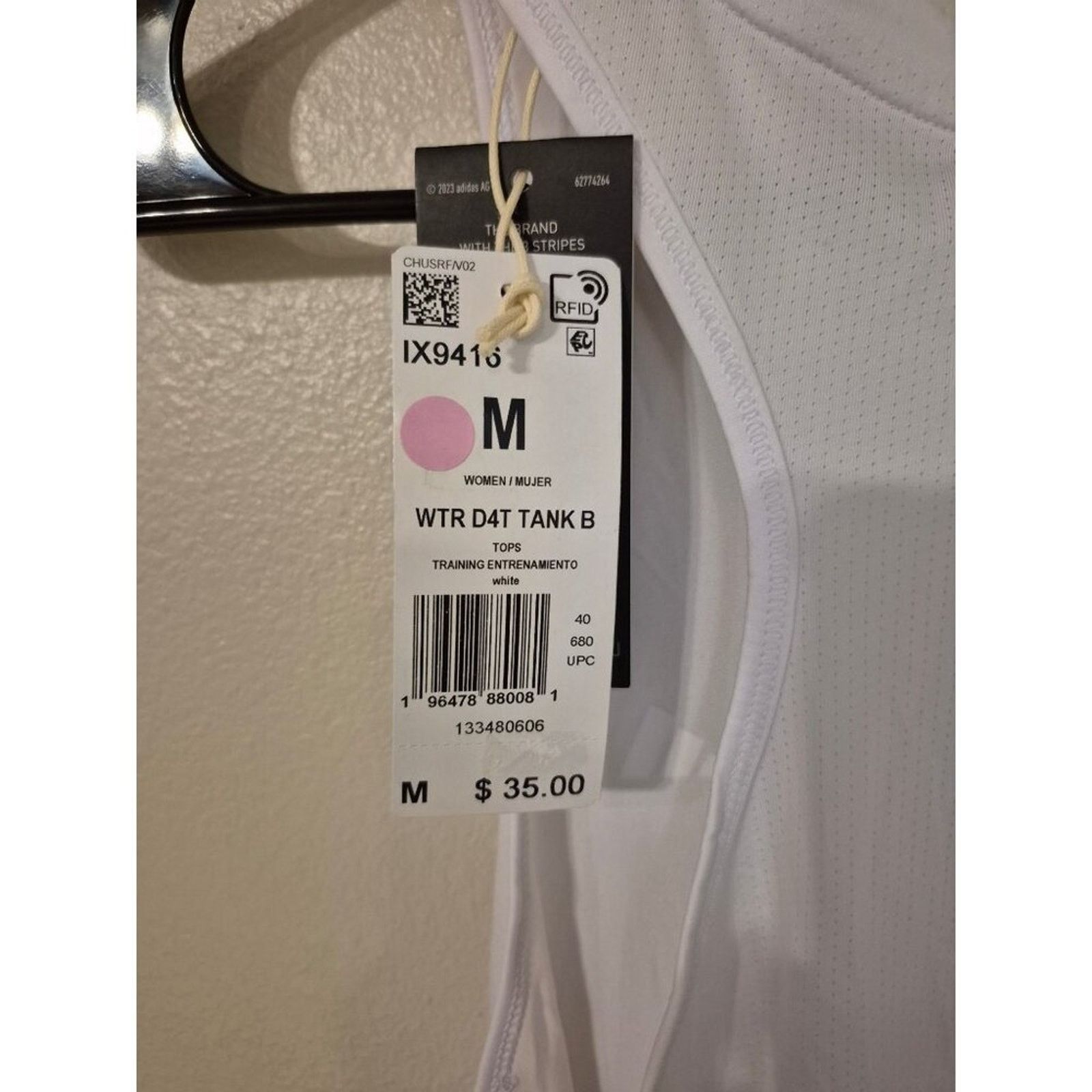 Adidas Adidas Women's WTR D4T Tank Top White, Medium Size M / US 6-8 / IT 42-44 - 4 Thumbnail
