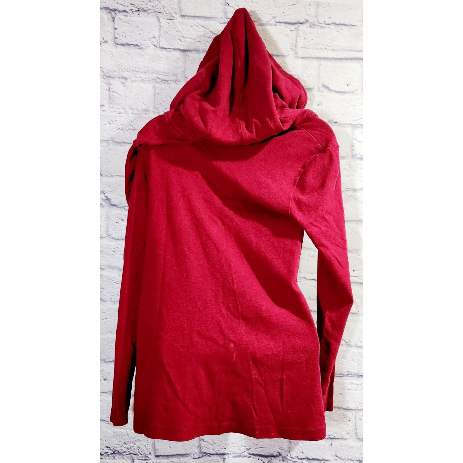 Other Barbara Lesser Burgundy Hooded Hook & Eye Cardigan Small Size S / US 4 / IT 40 - 4 Thumbnail