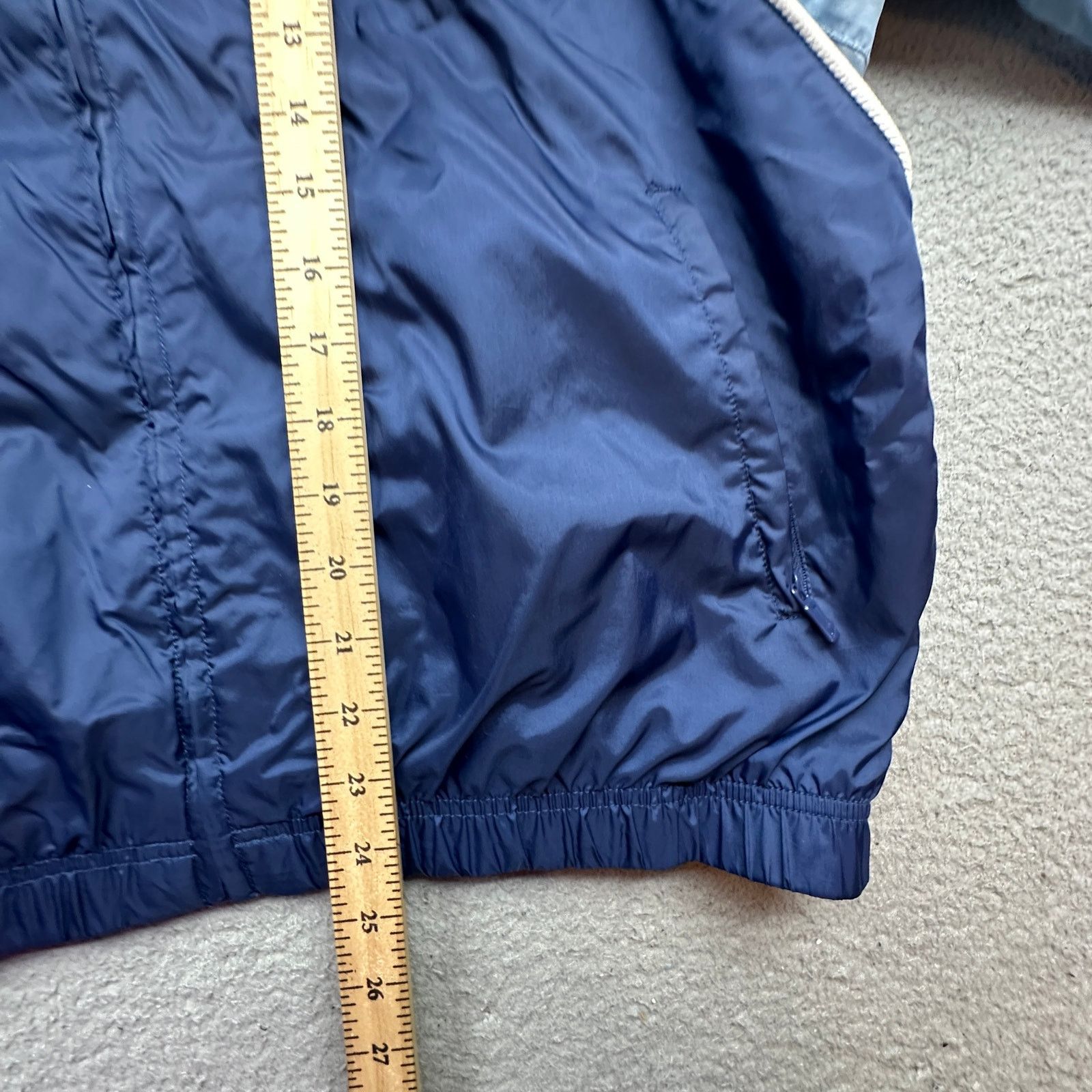 Nike VTG Nike Windbreaker Jacket Womens Large Baby Blue Navy Size L / US 10 / IT 46 - 4 Thumbnail