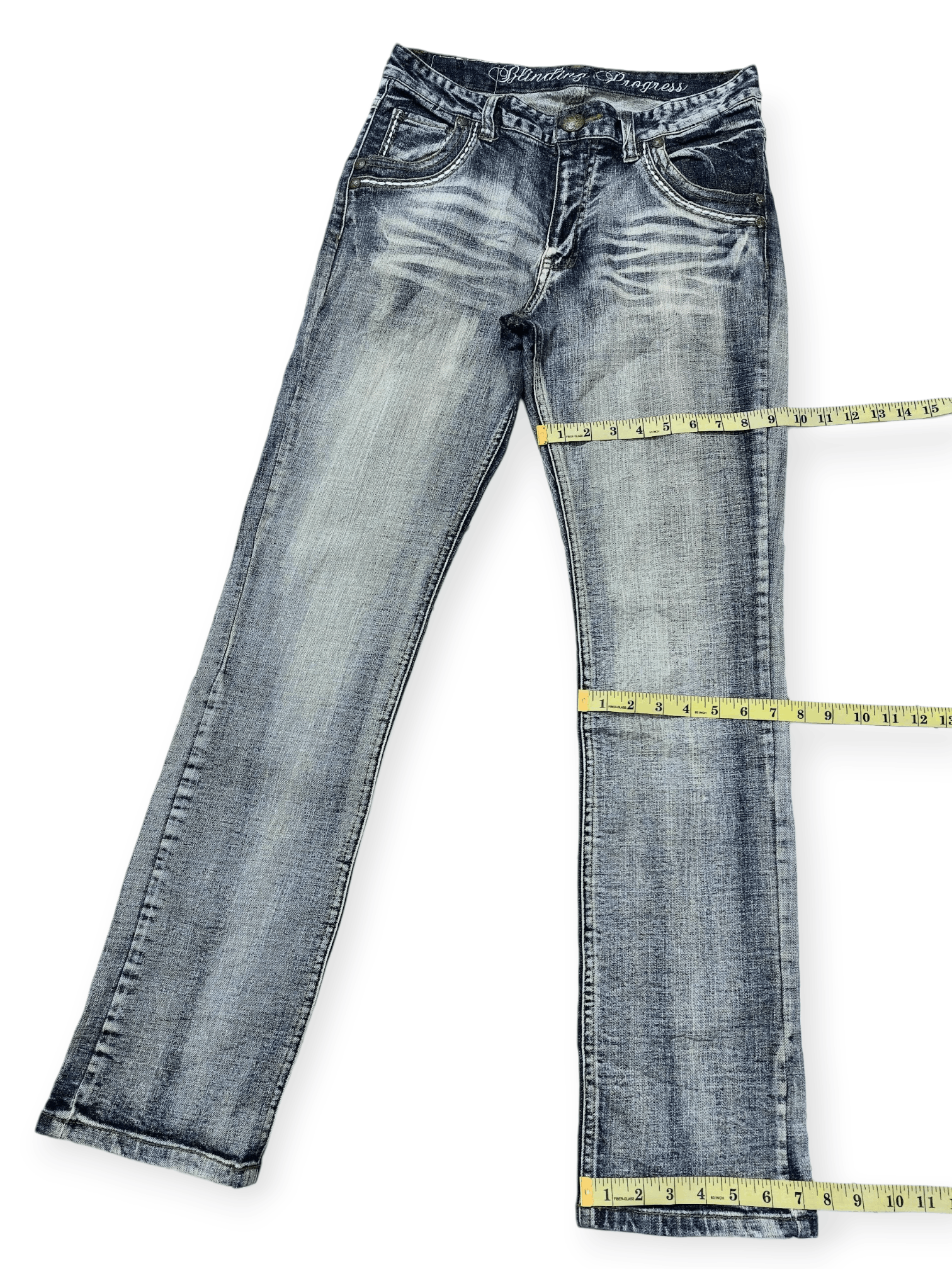 Vintage Vintage Panaspur Y2K Aesthetic Wash Straight Leg Denim Jeans Size US 30 / EU 46 - 16 Thumbnail