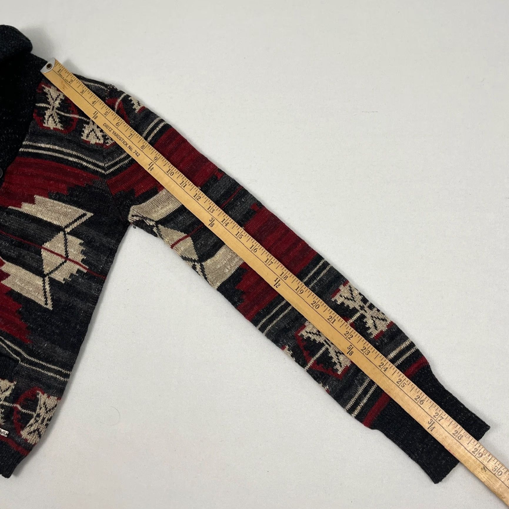 Vintage Denim & Supply Ralph Lauren Cardigan Sweater Womens XS Aztec Southwestern Shawl Size XS / US 0-2 / IT 36-38 - 6 Thumbnail