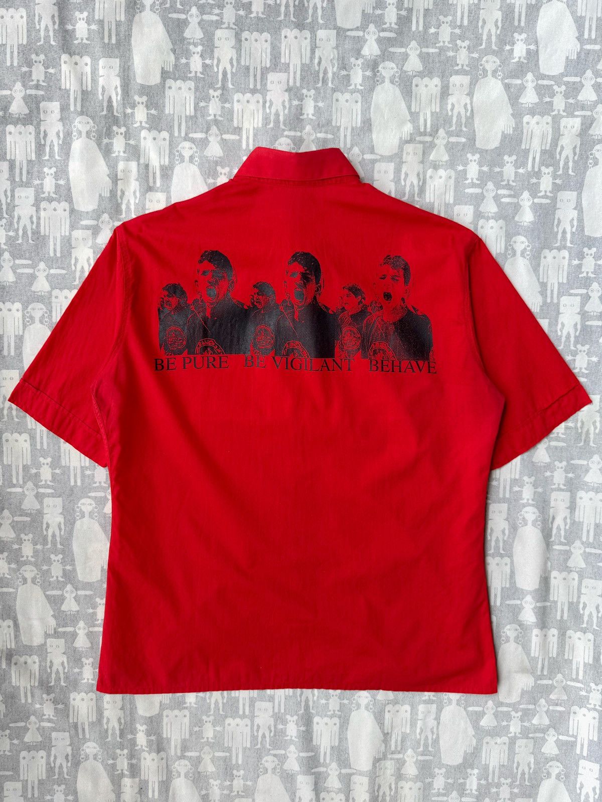 Raf Simons Raf Simons SS02 Be Pure Be Vigilant Behave Button-Up Shirt Size US L / EU 52-54 / 3 - 1 Thumbnail