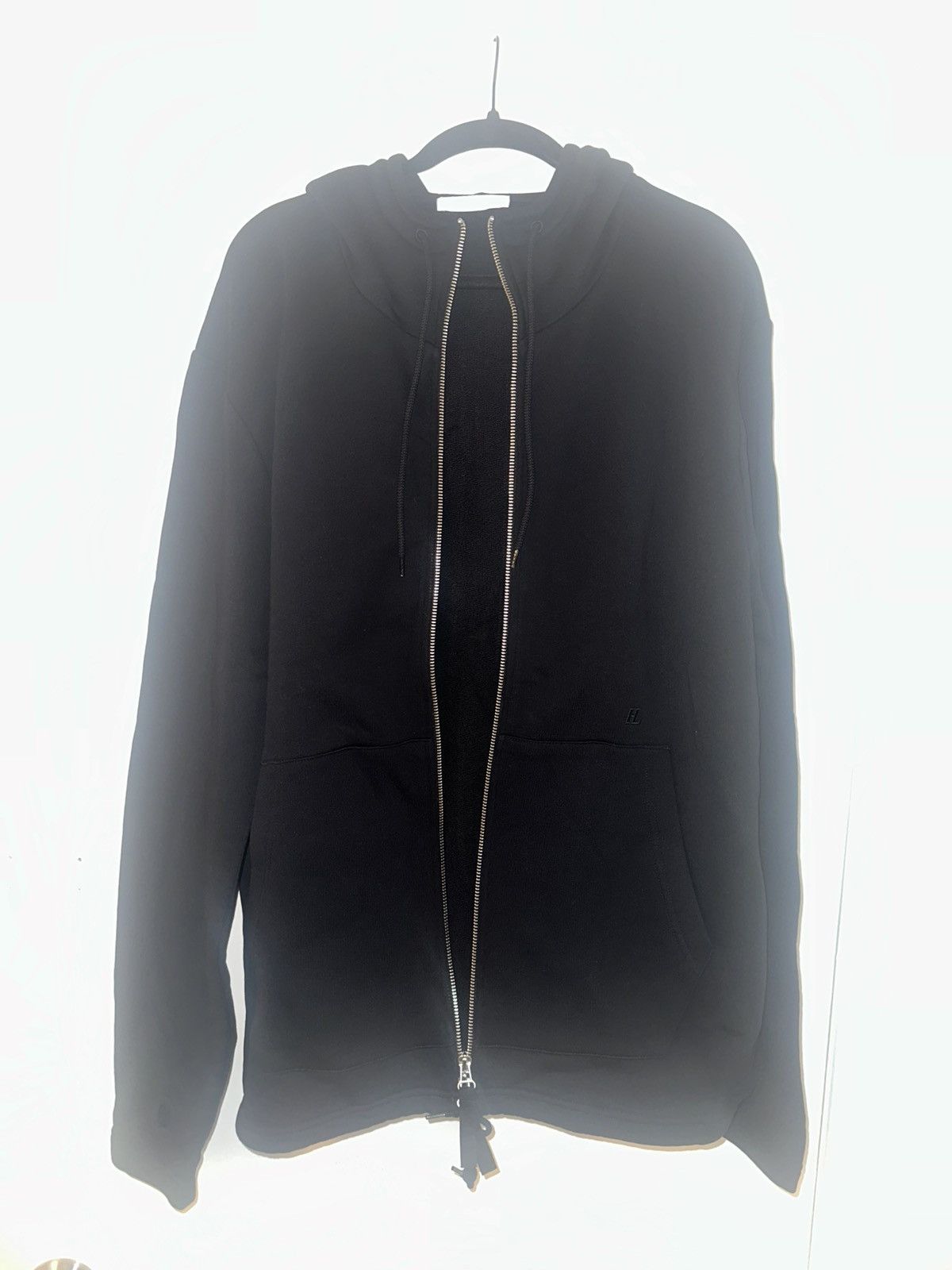 Helmut Lang COTTON FLEECE ZIP-UP HOODIE