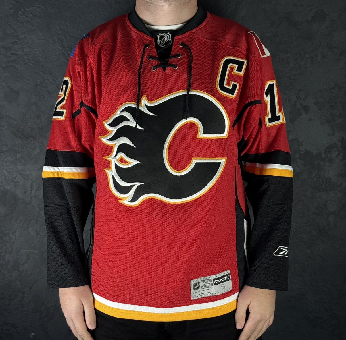 Reebok Vintage Rebook NHL Calgary Flames #12 Jarome Iginla Jersey Size US S / EU 44-46 / 1 - 2 Thumbnail