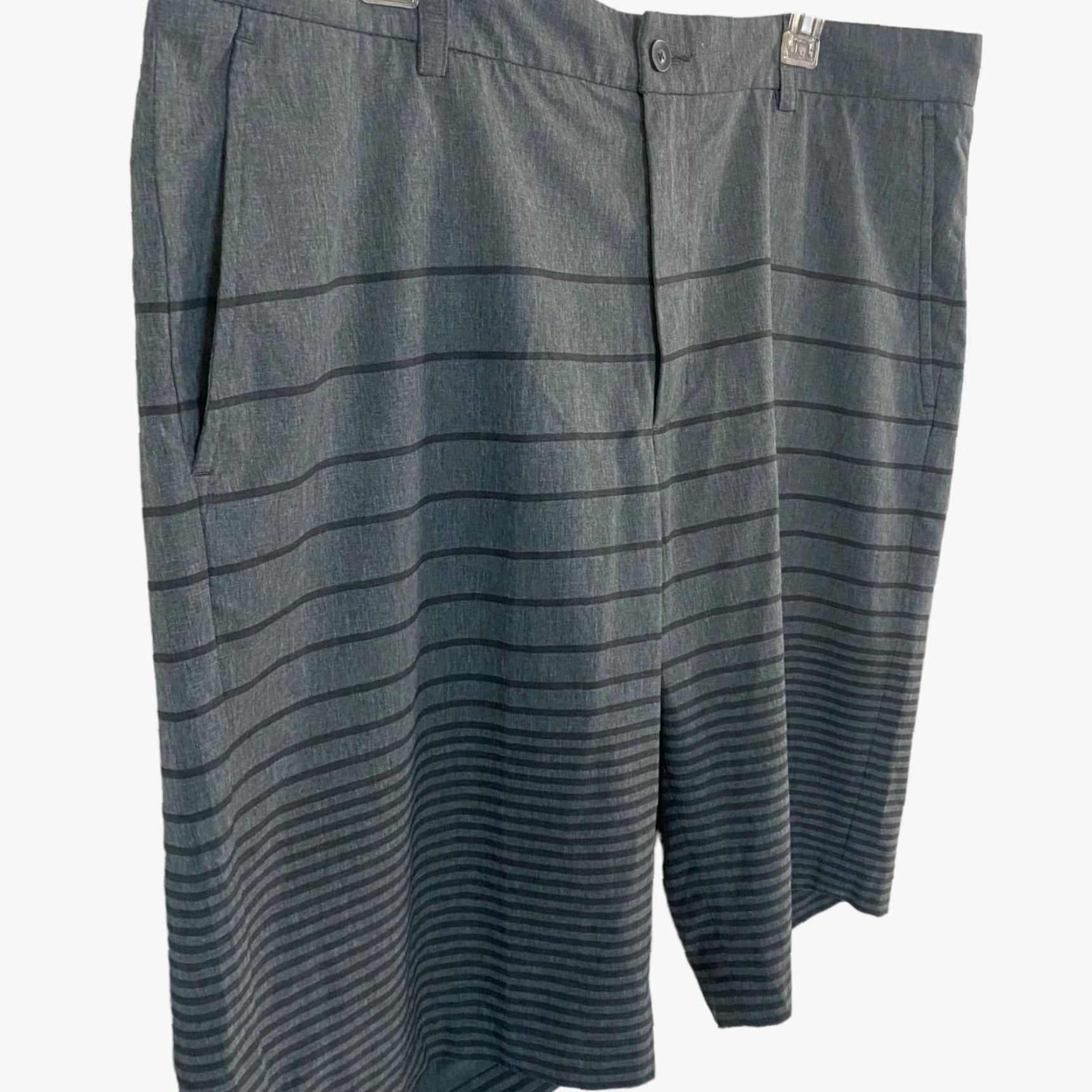 Vintage Slazenger Golf Hybrid Shorts Mens 38 Gray Striped Performance Stretch Pockets Size US 38 / EU 54 - 4 Thumbnail