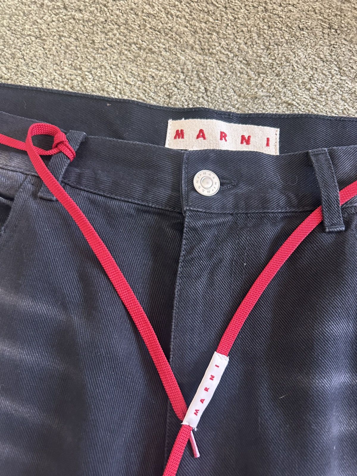 Marni Marni Faded Black Drawstring denim Size US 34 / EU 50 - 3 Thumbnail