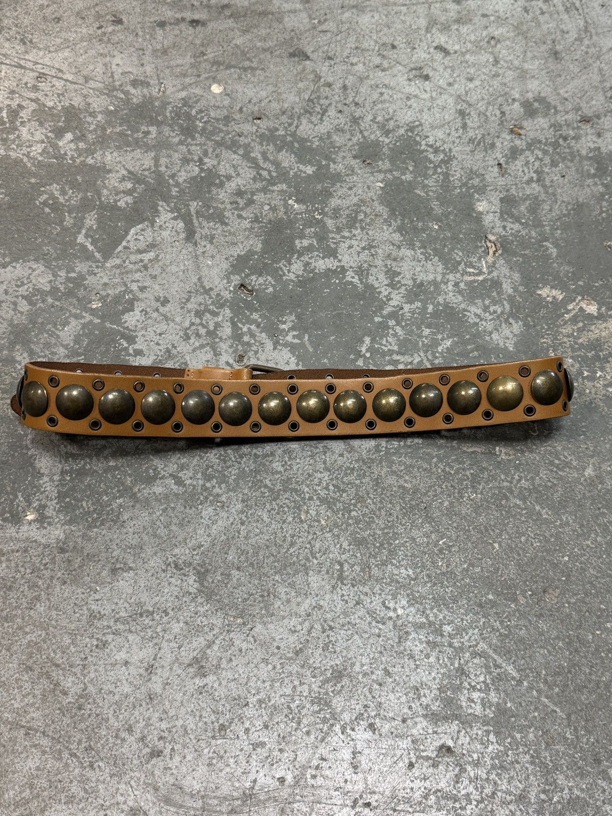 Vintage Vintage Real Leather Belts With Studs Size ONE SIZE - 5 Thumbnail
