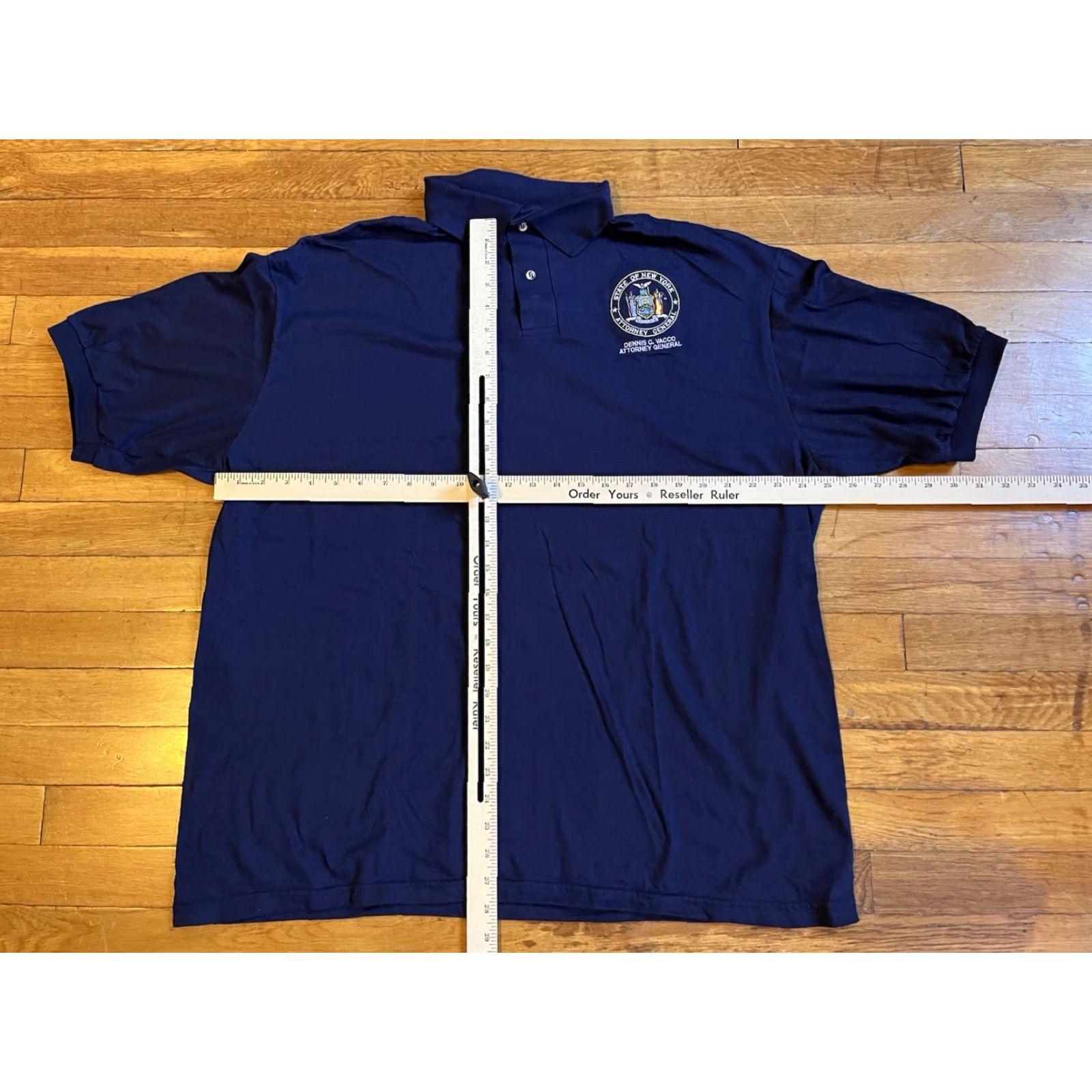 Hanes VINTAGE New York Attorney General Polo Shirt Men’s 2XL Blue Polo Shirt Mens 2XL 90s City Retro Logo Embroidered Hanes Activewear Shirt Size US XXL / EU 58 / 5 - 7 Thumbnail