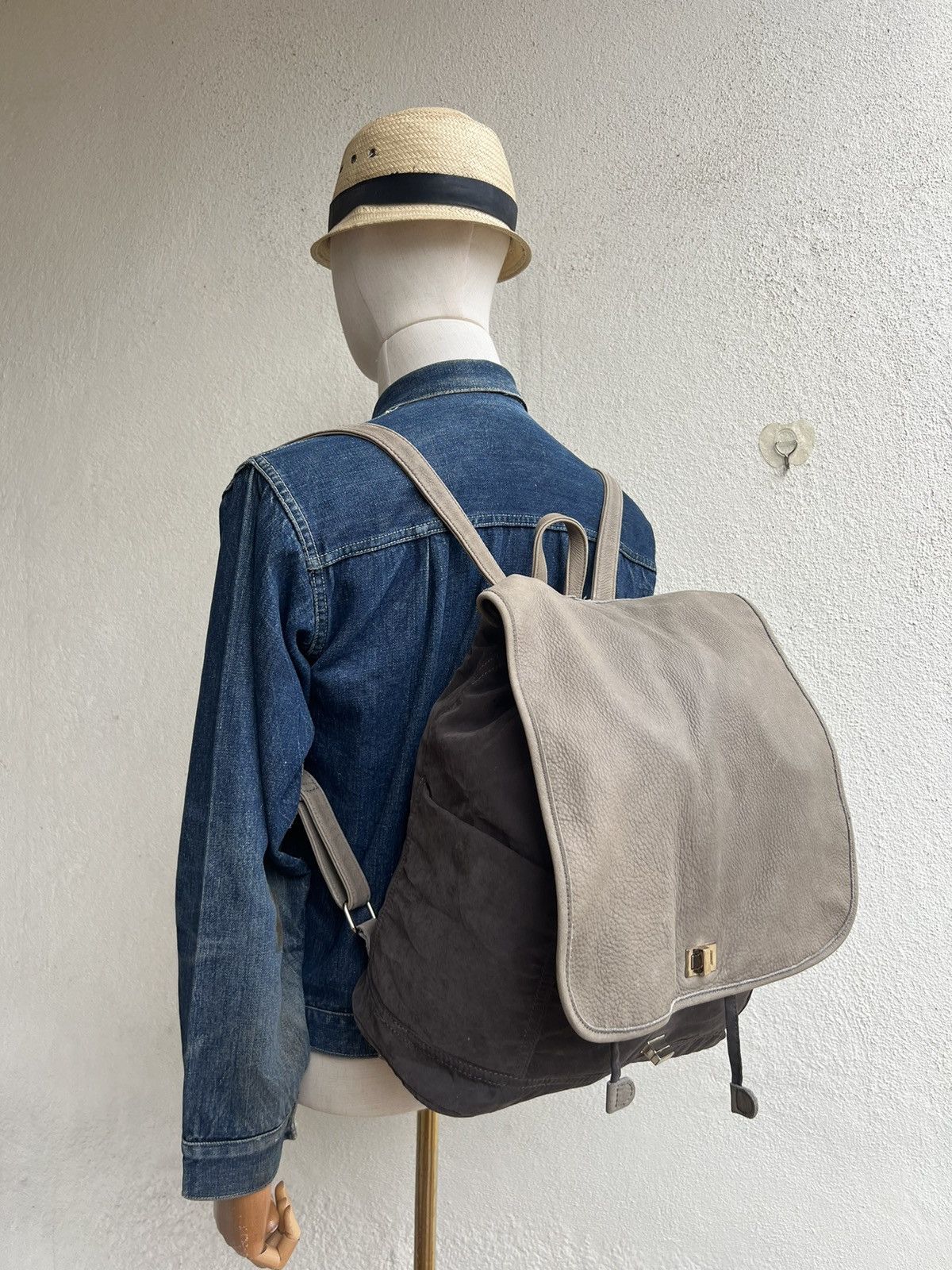 Leather Ear Papillonner Japan Patina Leather Hybrid Backpack Size ONE SIZE - 1 Thumbnail