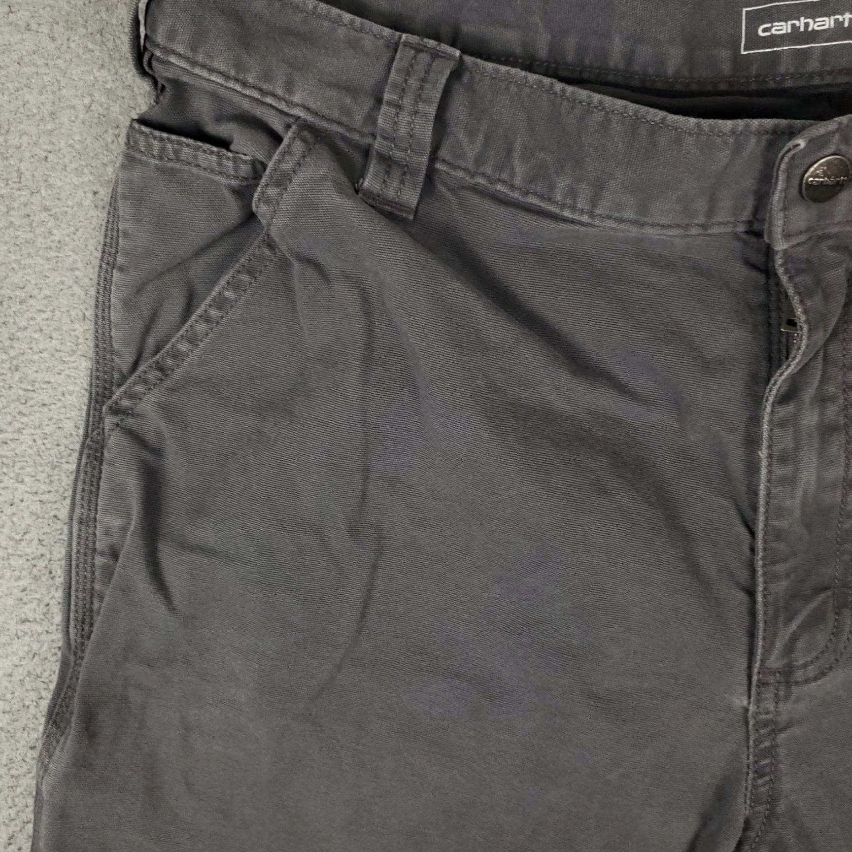 Carhartt Carhartt Shorts Mens Size 38 Gray Relaxed Fit Carpenter Work Shorts Bermuda 5-Pocket Design Cotton Canvas Casual Workwear Mens Gray Short Size US 38 / EU 54 - 2 Thumbnail