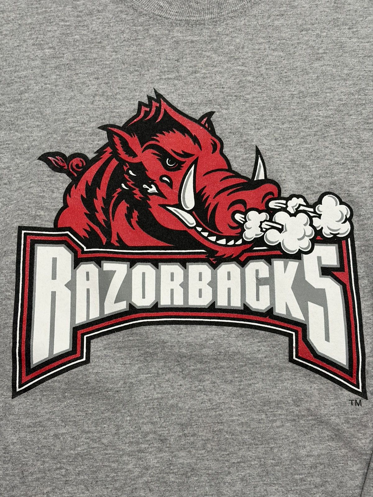Jerzees Vintage Y2K Arkansas Razorbacks Long Sleeve logo football Size US L / EU 52-54 / 3 - 2 Thumbnail