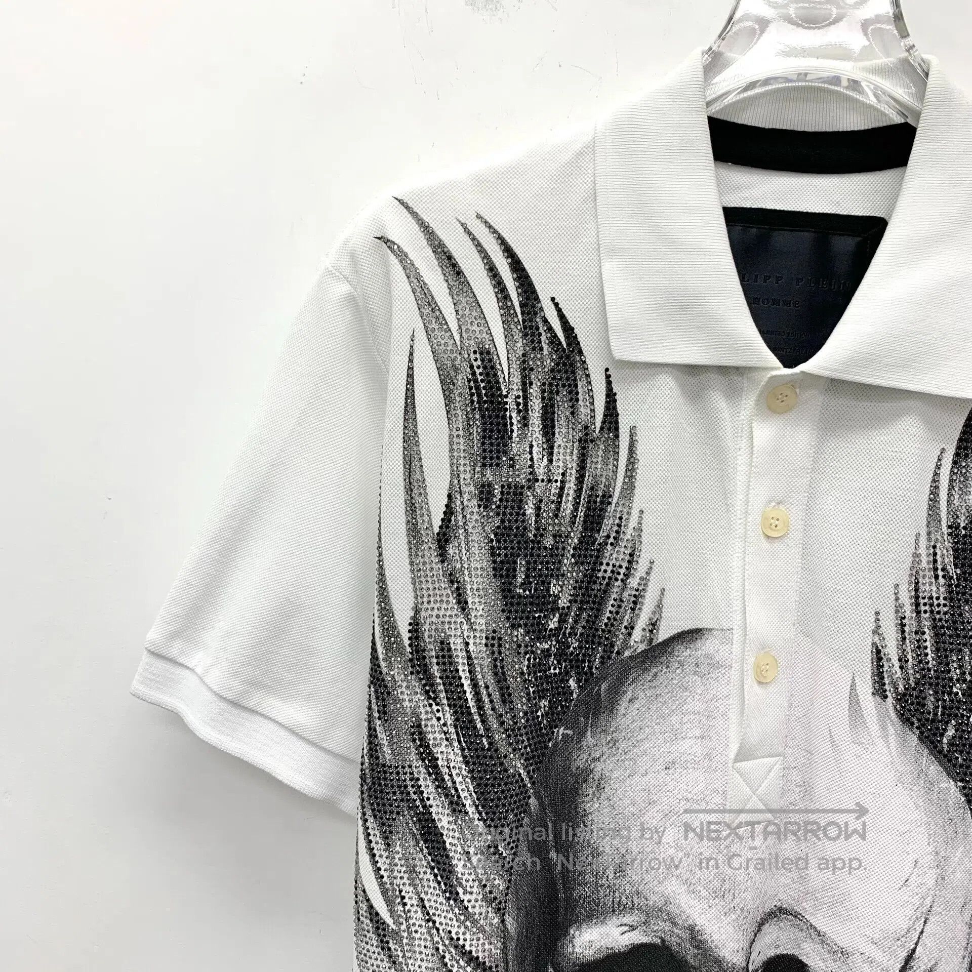 Philipp Plein Philipp Plein White Skull Printed Cotton Collar Single Bre Size US L / EU 52-54 / 3 - 3 Thumbnail
