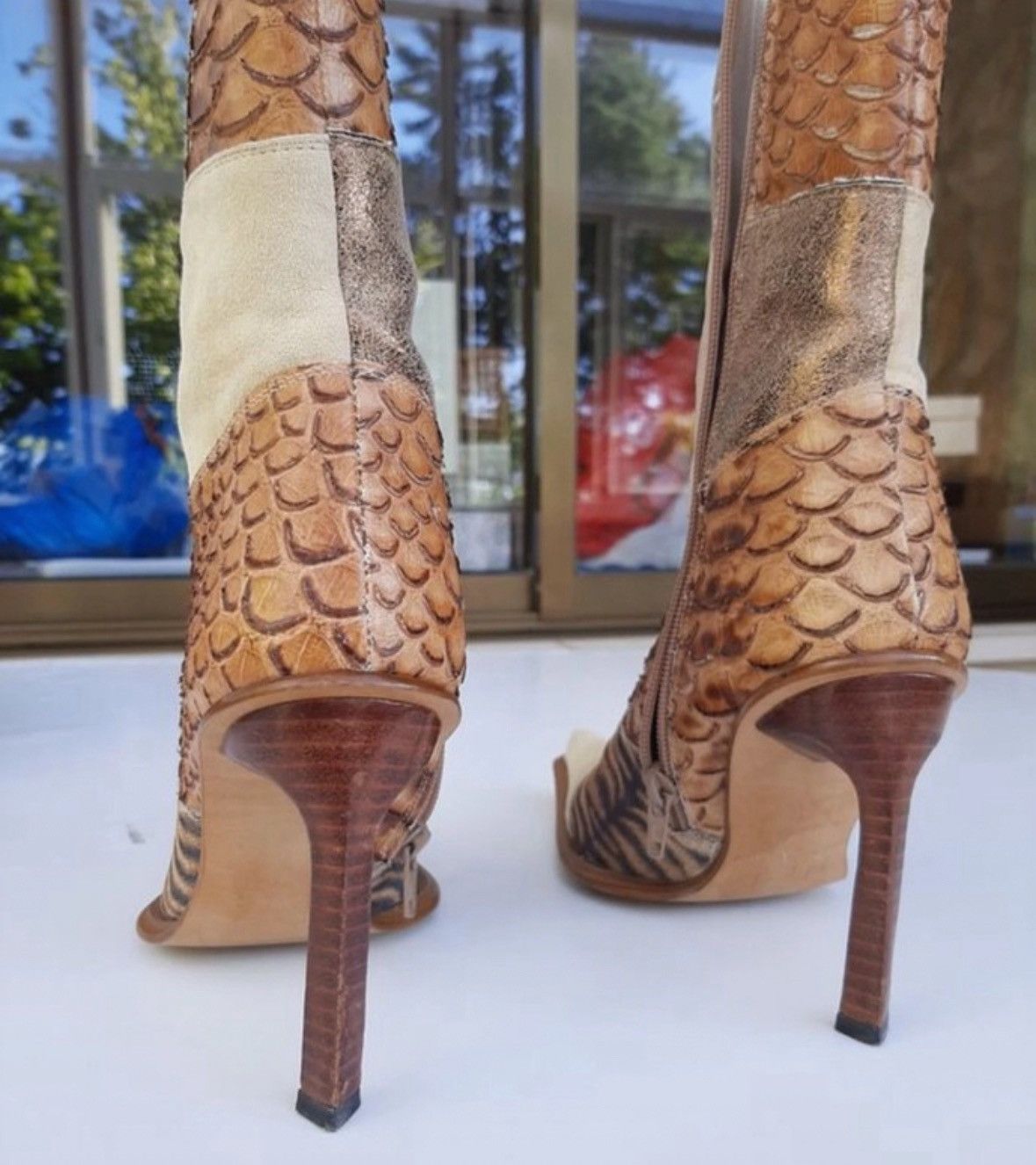 Western Fluxá crocodile leather boots 37