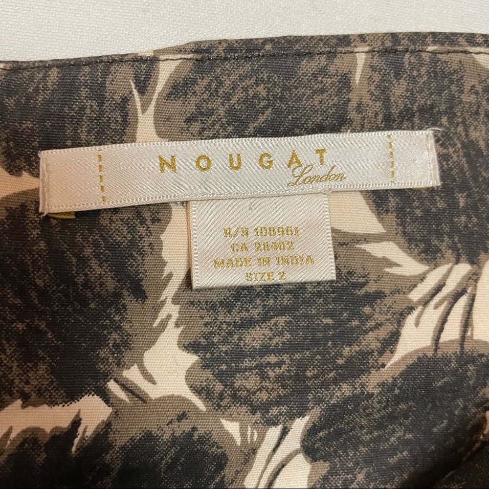 Other Nougat London Cotton Tulip Skirt White Brown Print Size 2 Size 26" / US 2 / IT 38 - 7 Thumbnail