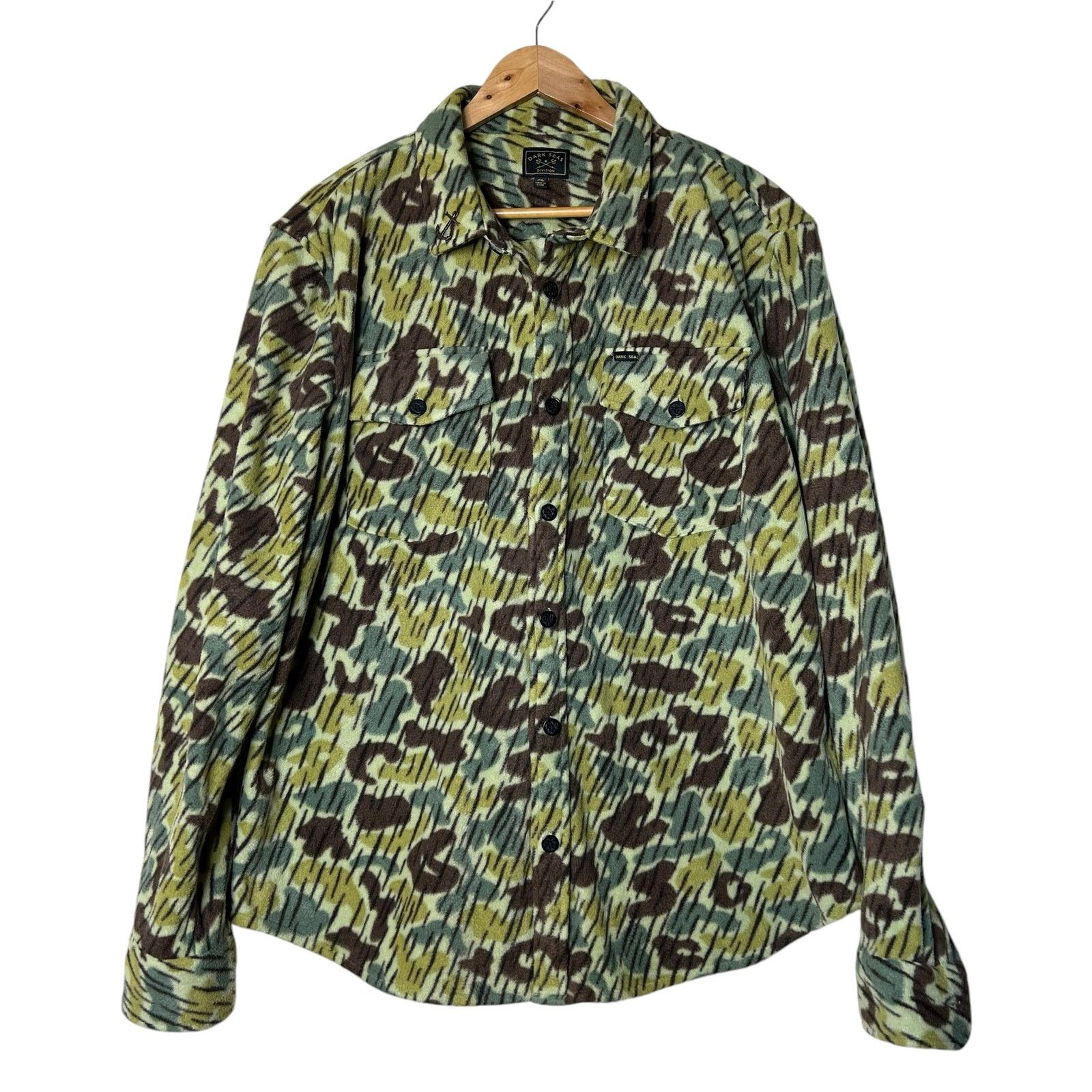 Urban Outfitters Dark Seas Mens Shirt Zulu Fleece Camo Outdoor Size XL Size US XL / EU 56 / 4 - 1 Thumbnail