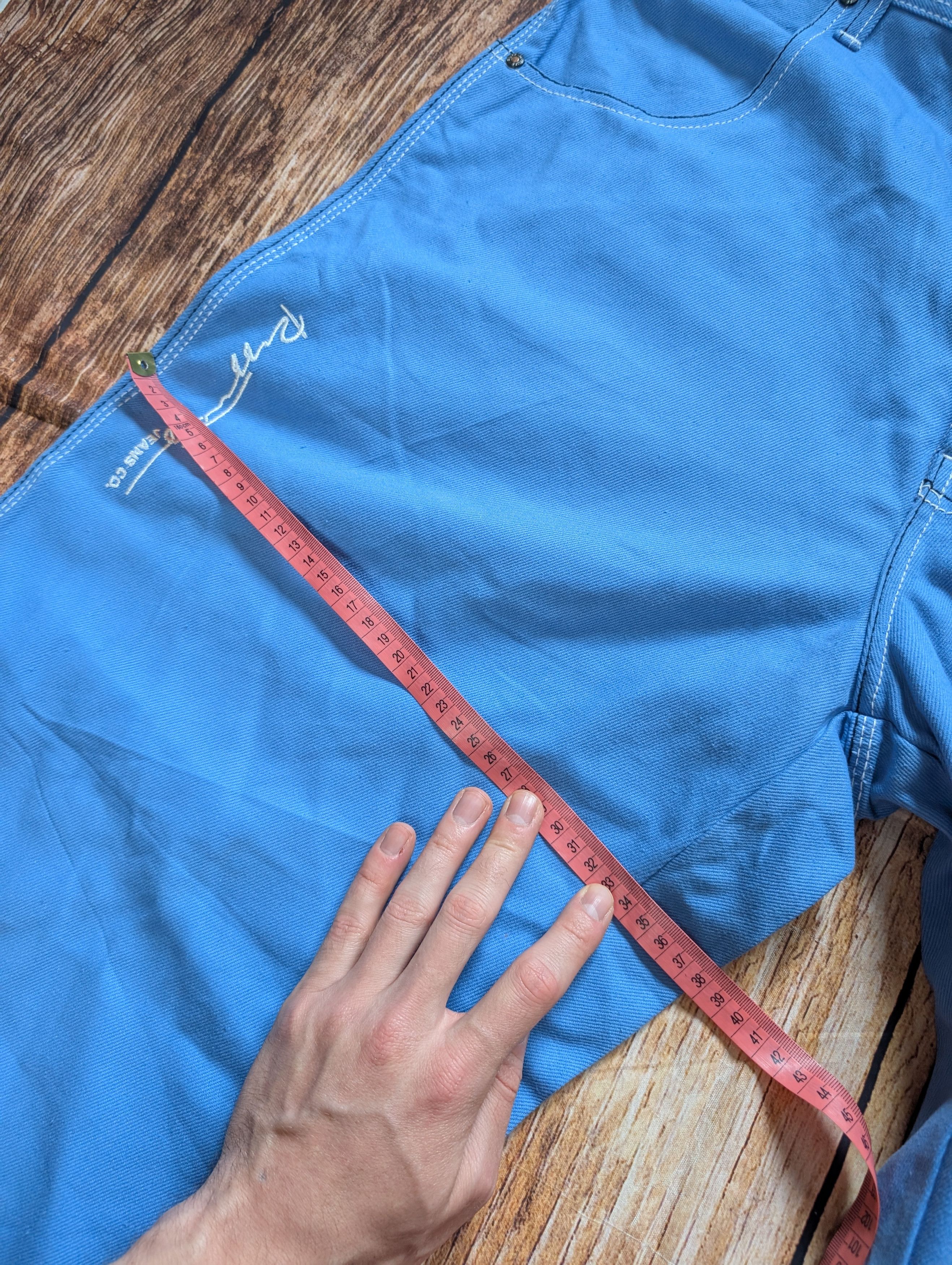 Japanese Brand × Vintage Vintage “Ruff n Tuff” baby blue Carpenter baggy jeans Size US 38 / EU 54 - 8 Thumbnail