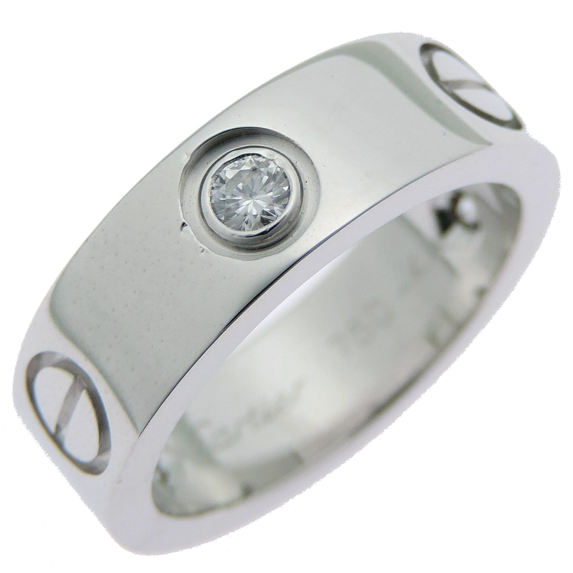 Cartier Cartier Love Classic Model 3P Diamond Ring #48 (Women's/Men's) B4032500 750 White Gold Size ONE SIZE - 1 Thumbnail